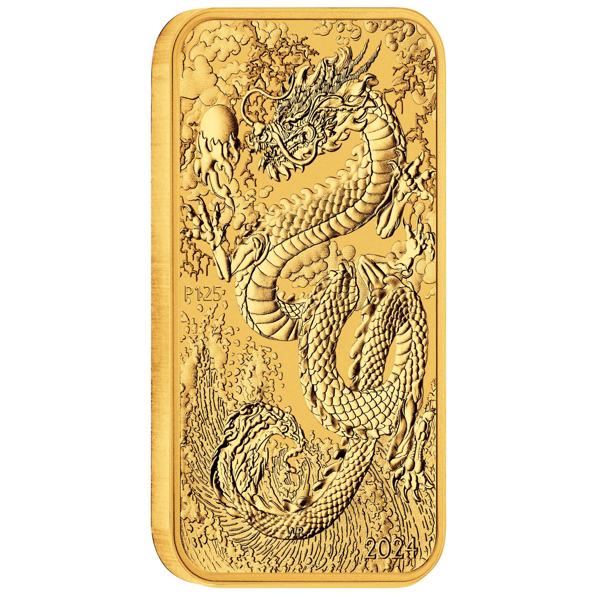 05 2024 RectangularDragon 1oz Gold Bullion OnEdge HighRes