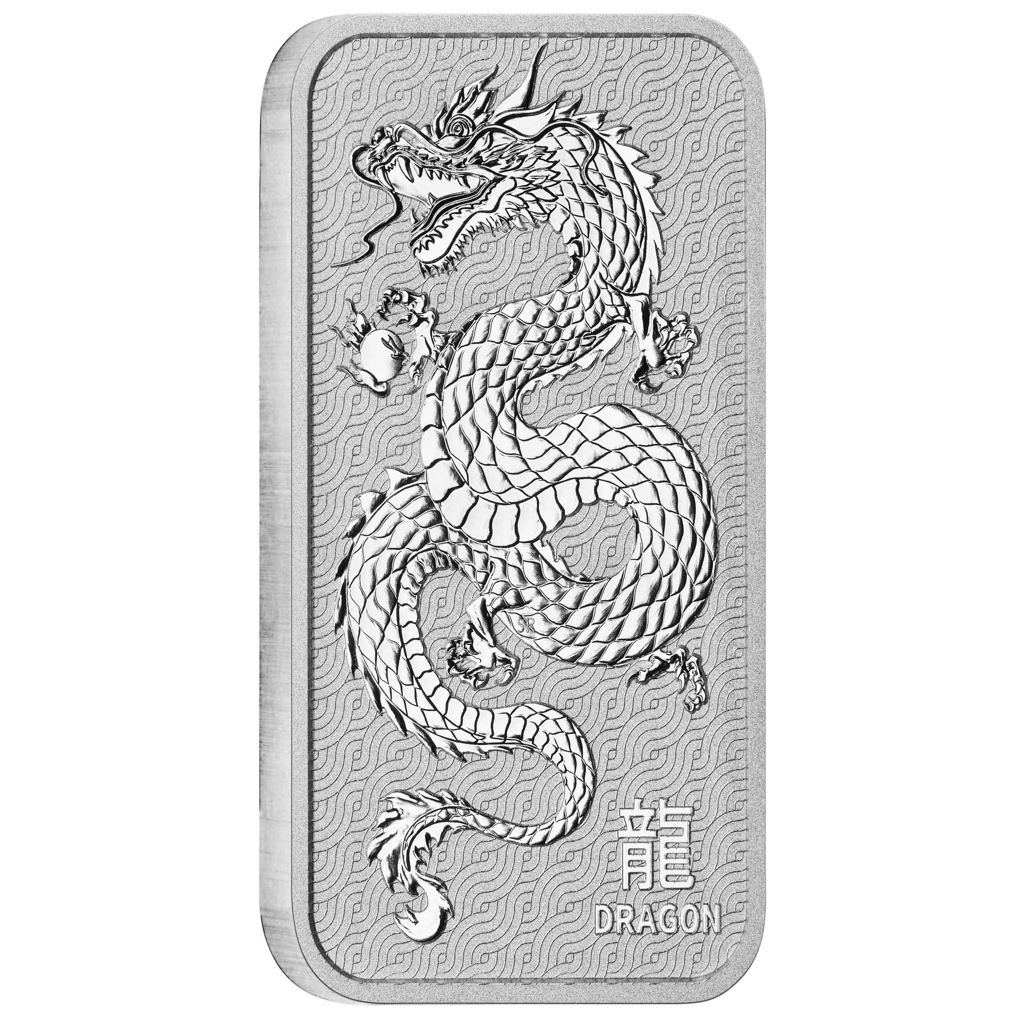 01 2024 RectangularDragon 1oz Silver Minted Bar OnEdge HighRes