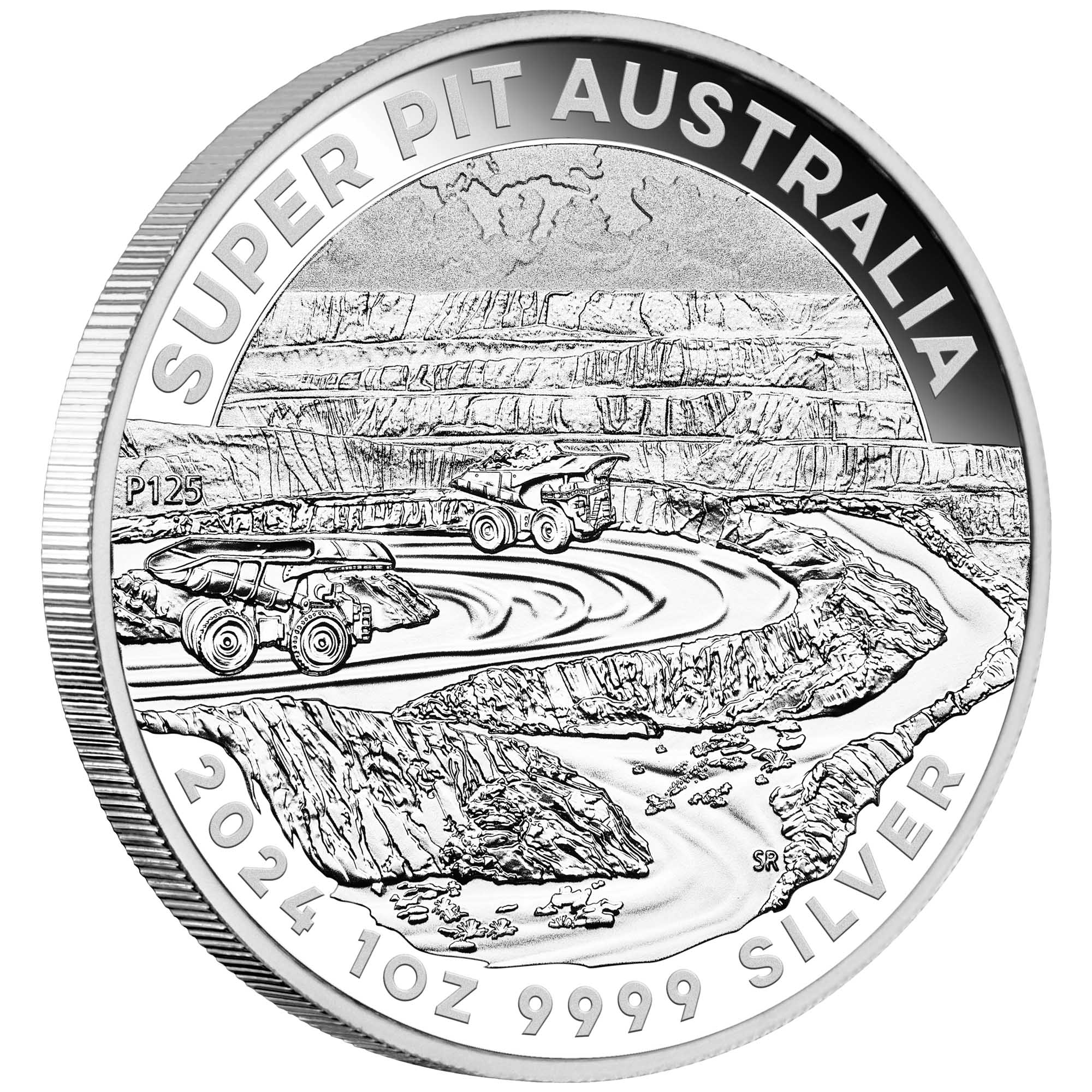01 2024 Super Pit 1oz Silver Bullion Coin OnEdge HighRes