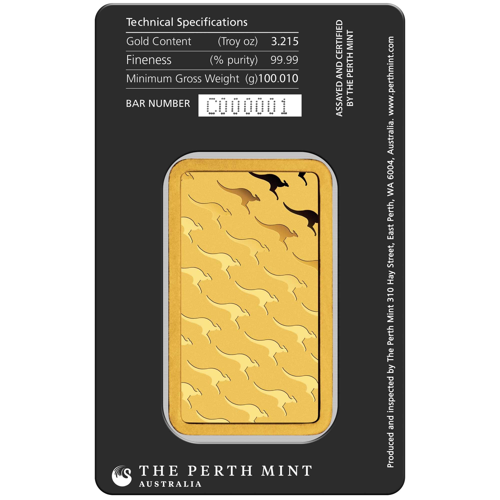 12 Gold MintedBar 100g Packgaing Obverse HighRes