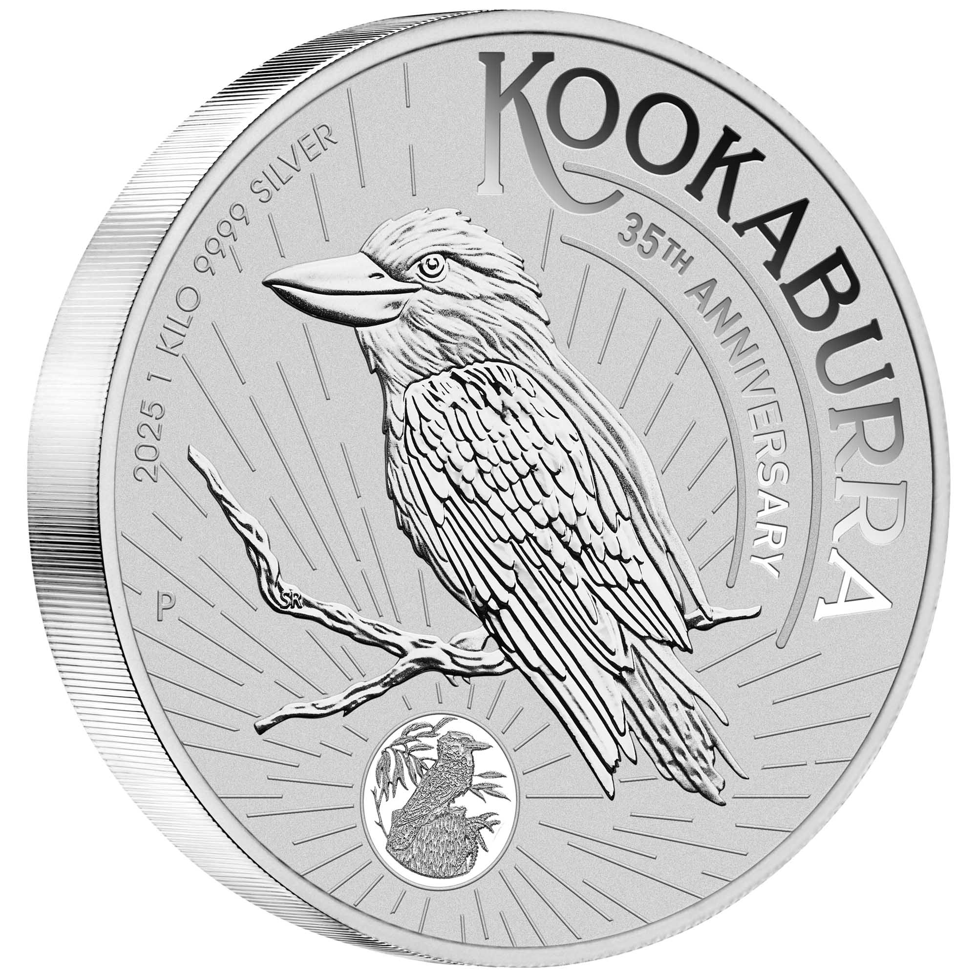 01 2025 AusKookaburra Silver 1Kilo Bullion OnEdge HighRes