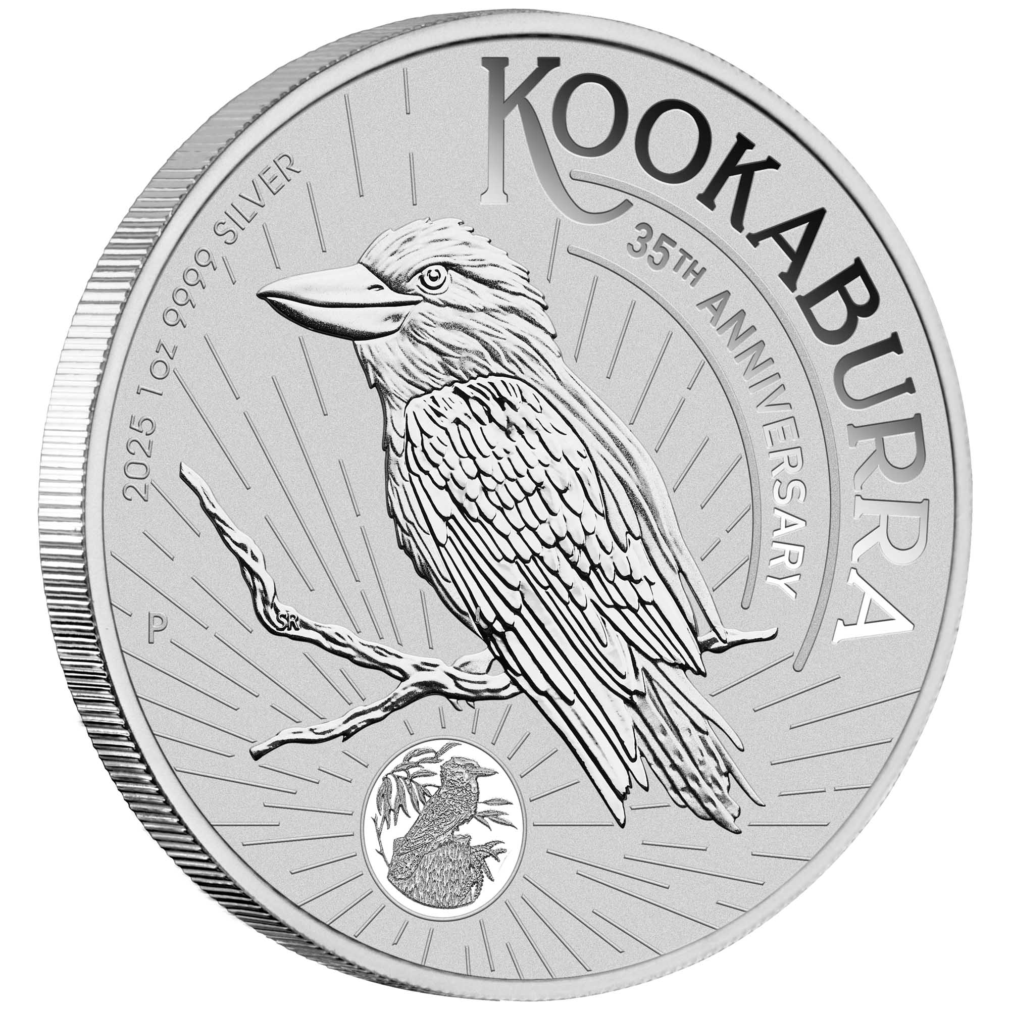 07 2025 AusKookaburra Silver 1oz Bullion OnEdge HighRes
