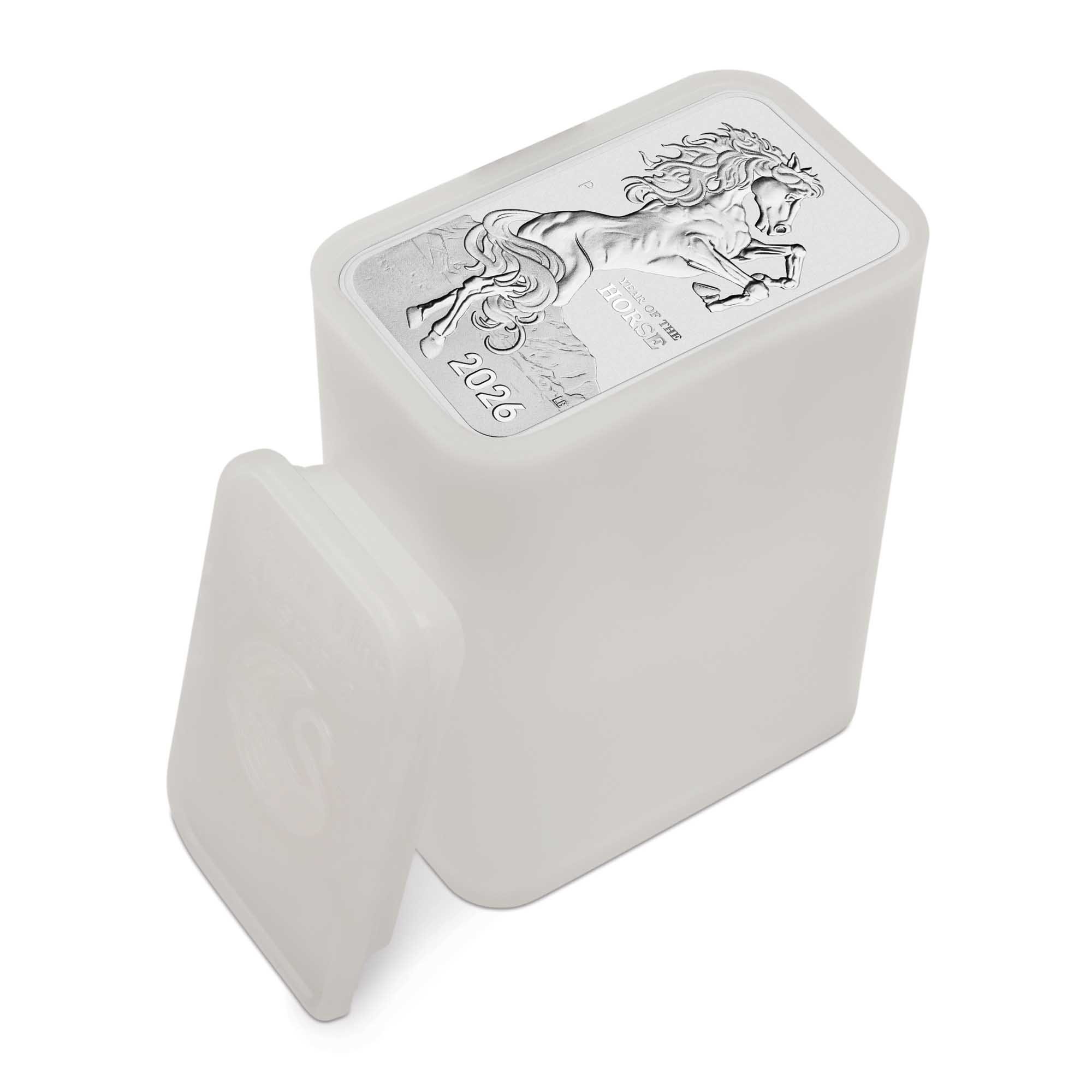 04 2026 Lunar Horse 1oz Silver Minted Bar InTube HighRes
