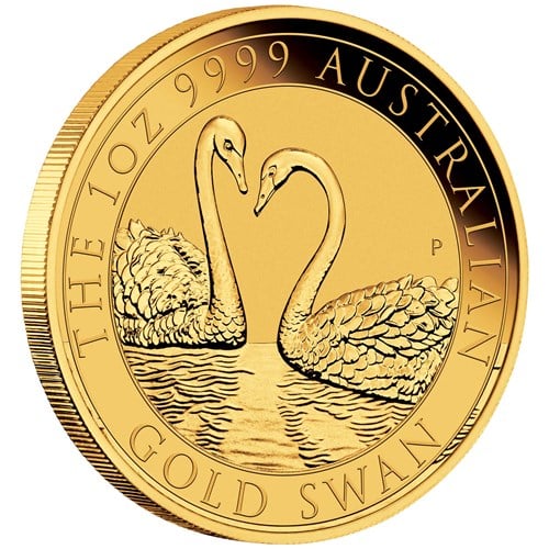 01 2022 Swan 1oz Gold Bullion OnEdge HighRes
