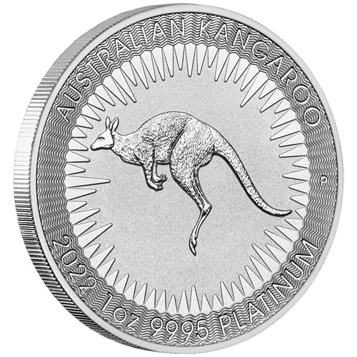 01 2022 AustralianKangaroo Platinum 1oz Bullion OnEdge HighRes