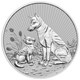 02 2022  AustralianDingoMother&Baby  10oz Silver Piedfort Coin StraightOn HighRes