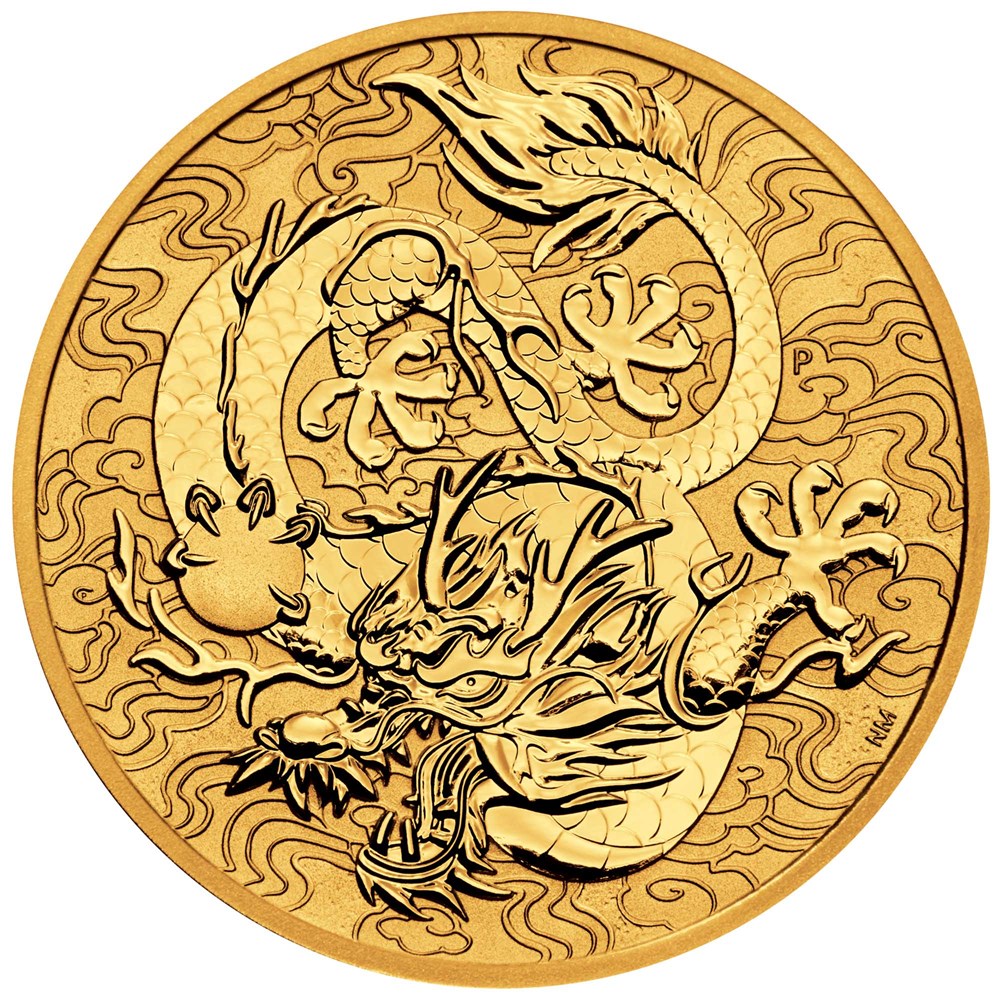 02 2022 Dragon 1oz Gold Bullion Coin StraightOn HighRes