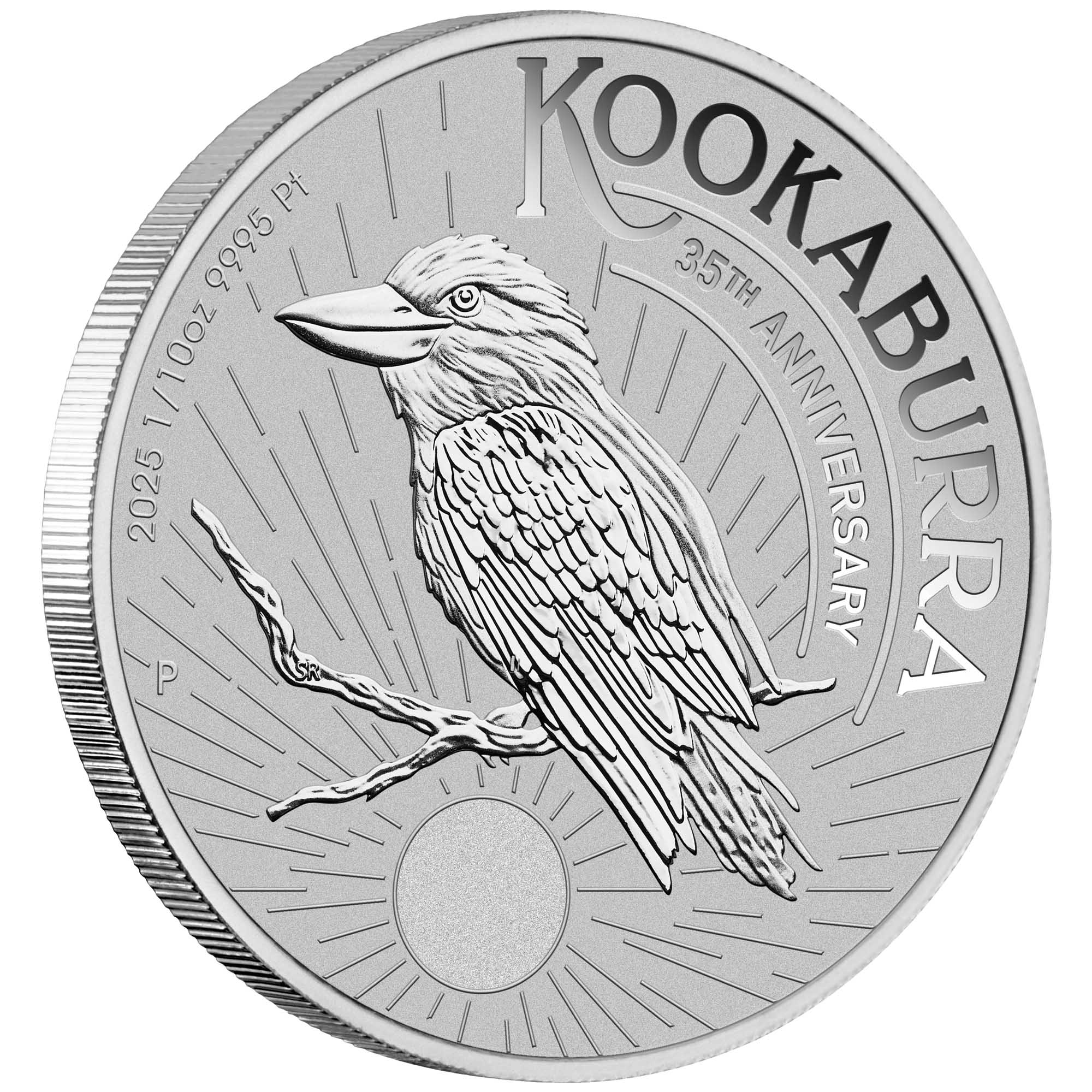 04 2025 AustralianKookaburra 1 10oz Platinum Coin OnEdge HighRes