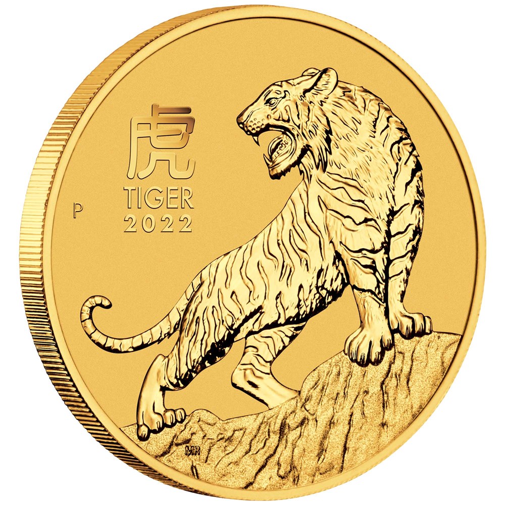 01 2021 YearoftheTiger Gold Bullion Coin OnEdge HighRes
