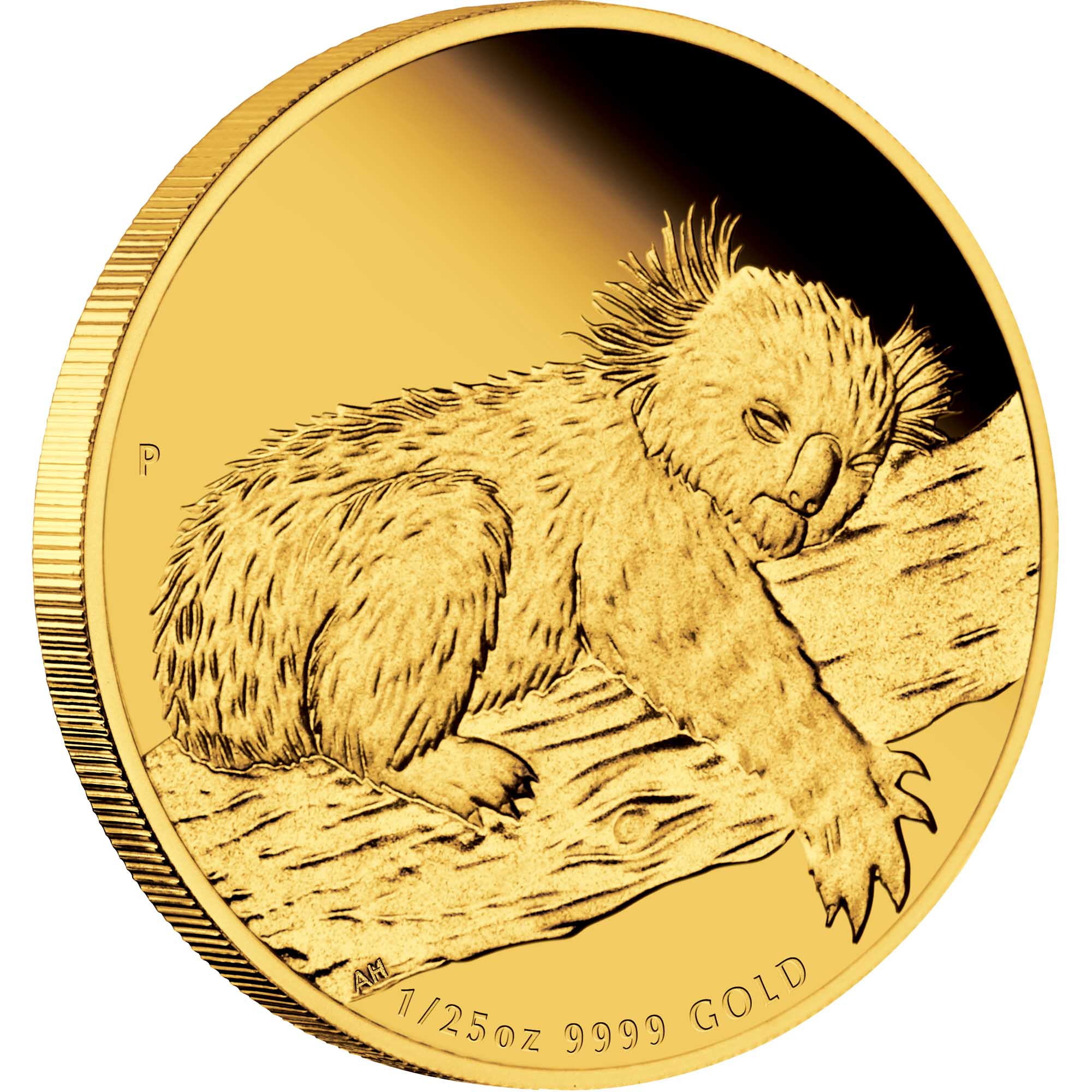 01 2012 AustralianKoala 1 25oz Gold OnEdge HighRes