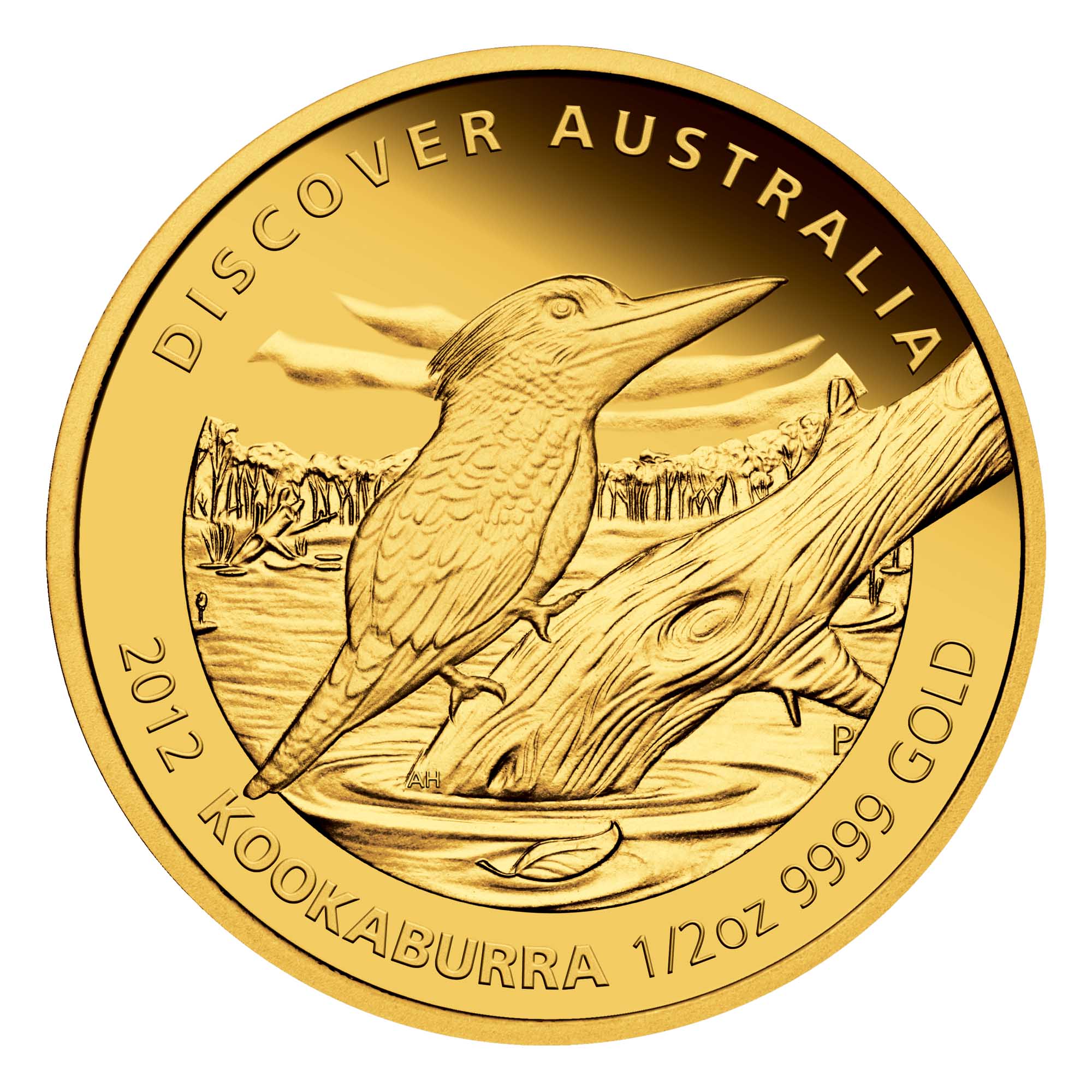 02 2012 DiscoverAustralia Kookaburra Gold 1 2oz Proof Straig