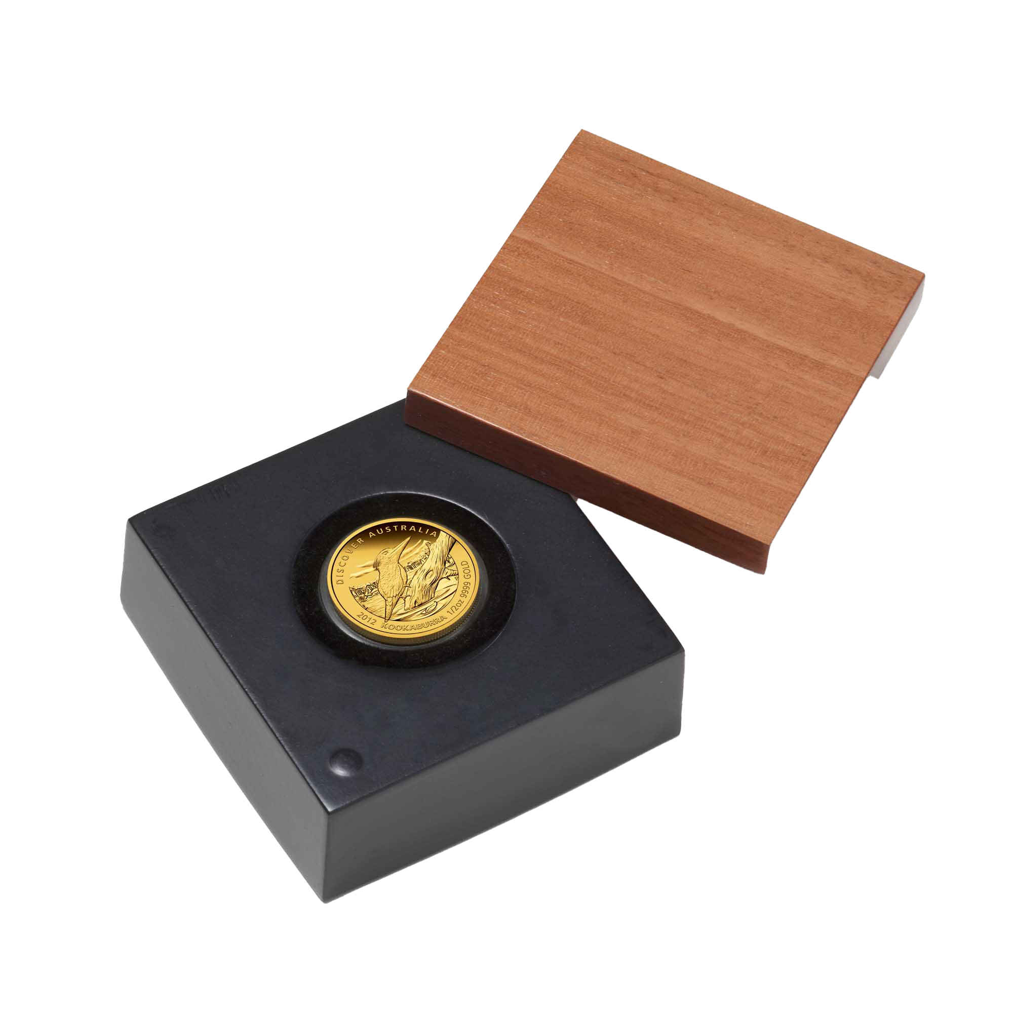 04 2012 DiscoverAustralia Kookaburra Gold 1 2oz Proof InCase V2