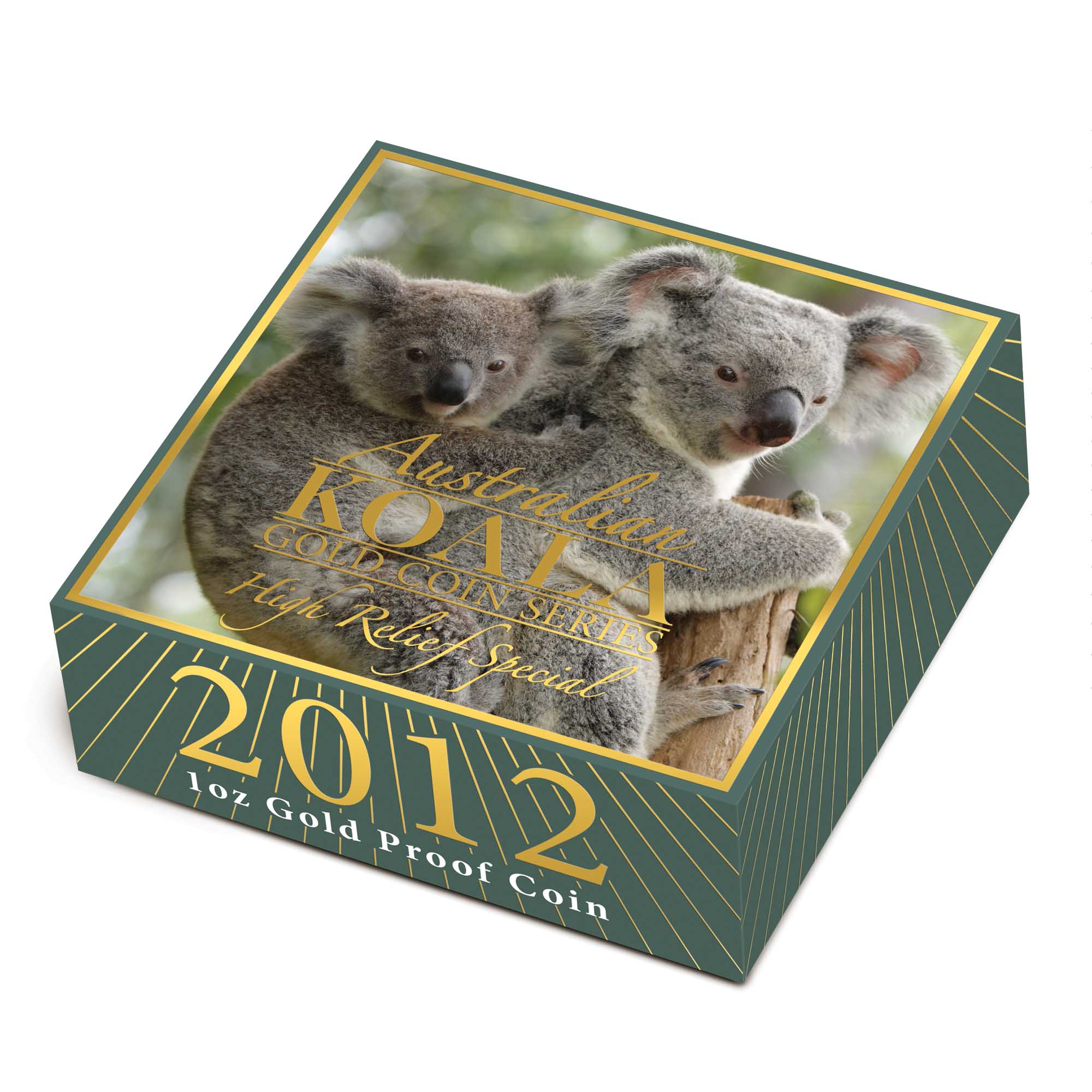 11 2012 AustralianKoala 1oz Gold HighRelief InShipper HighRe