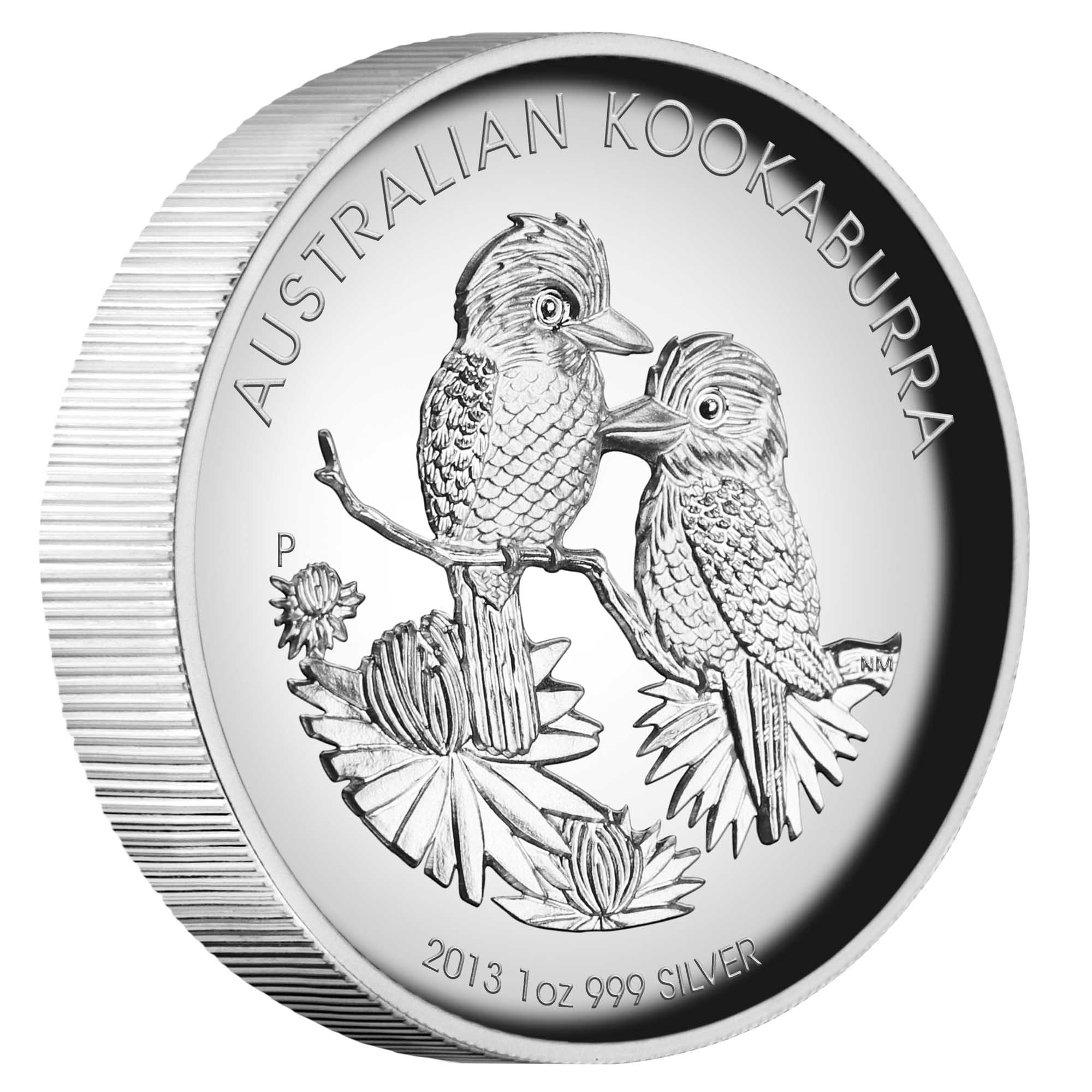 21 2013 AustralianKookaburra 1oz Silver HighRelief Proof OnE