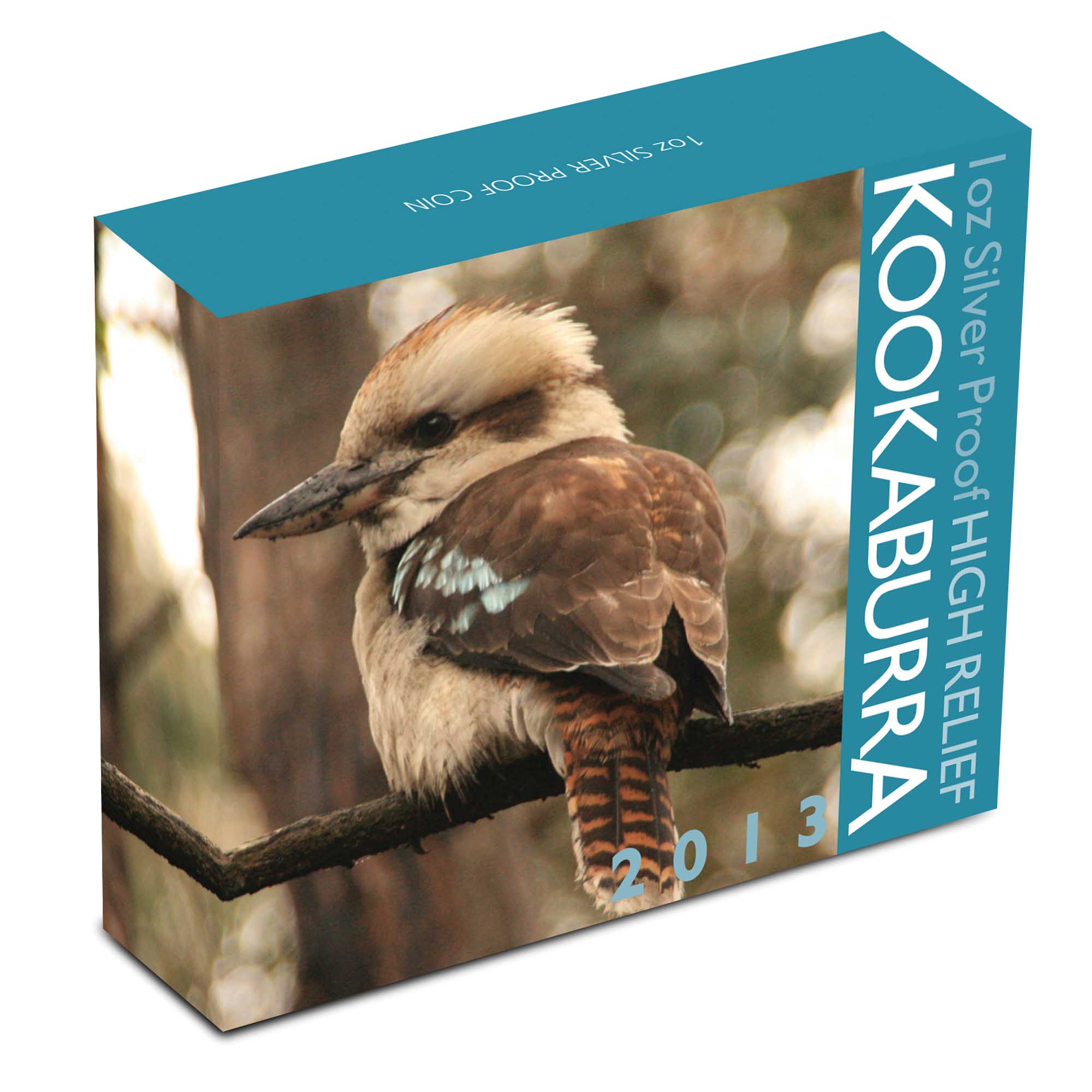 25 2013 AustralianKookaburra 1oz Silver HighRelief Proof InS