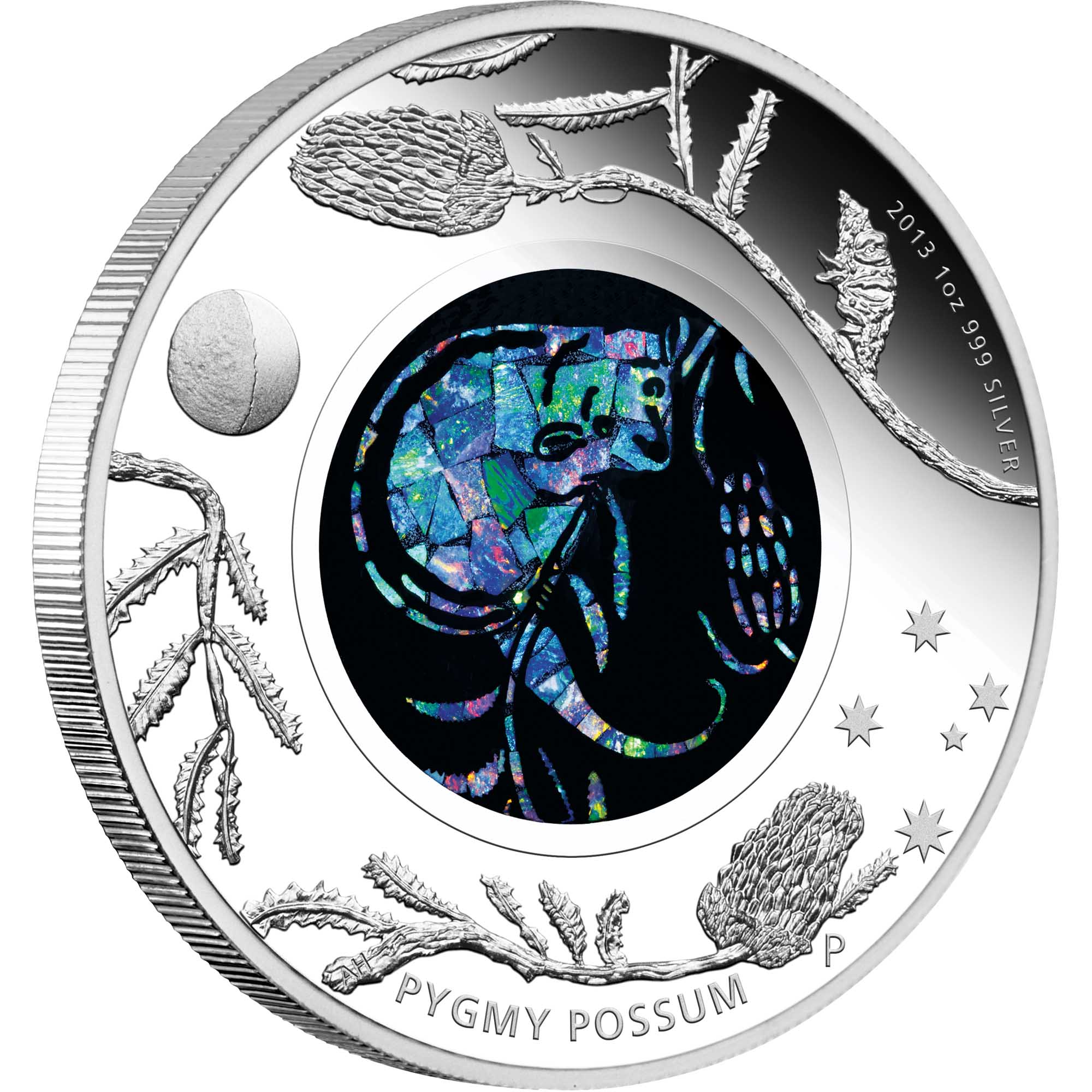 01 2013 AusPossum Opal Silver 1oz OnEdge HighRes