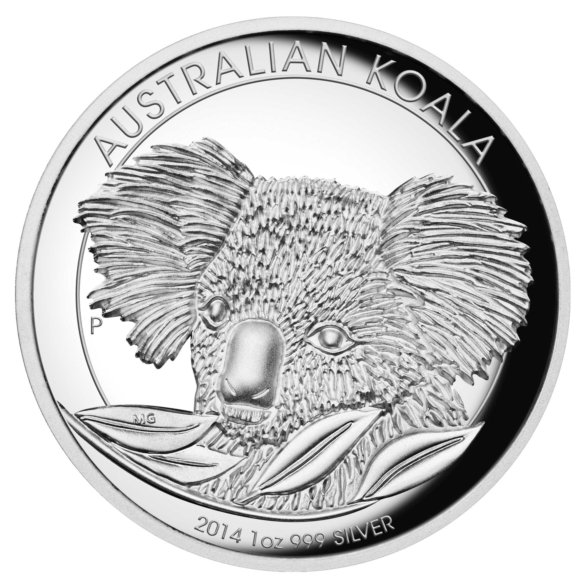 02 2014 AustralianKoala 1oz Silver HighRelief Proof StraightOn HighRes