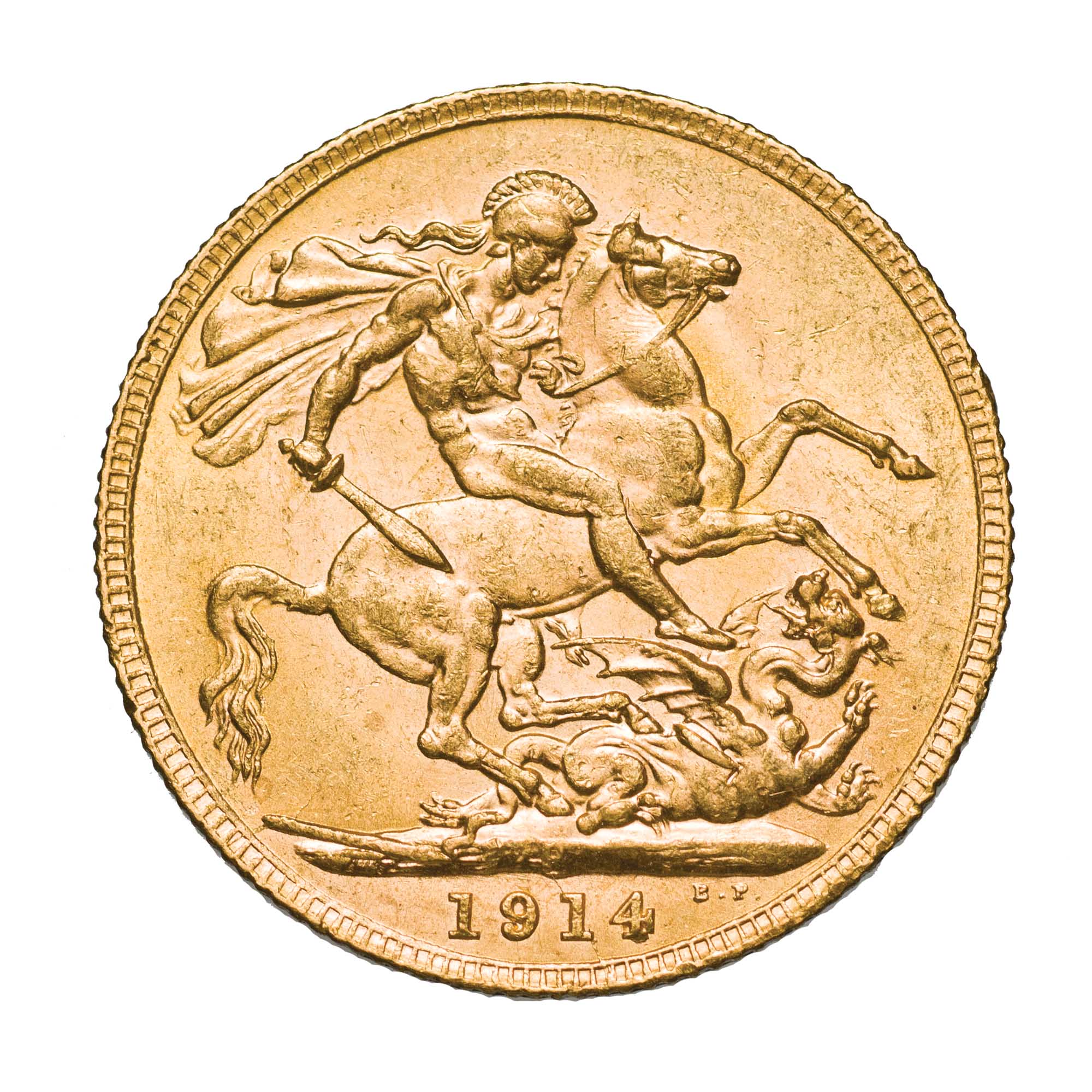 01 1914 gold sovereign mintmark trio 2014 gold StraightOn