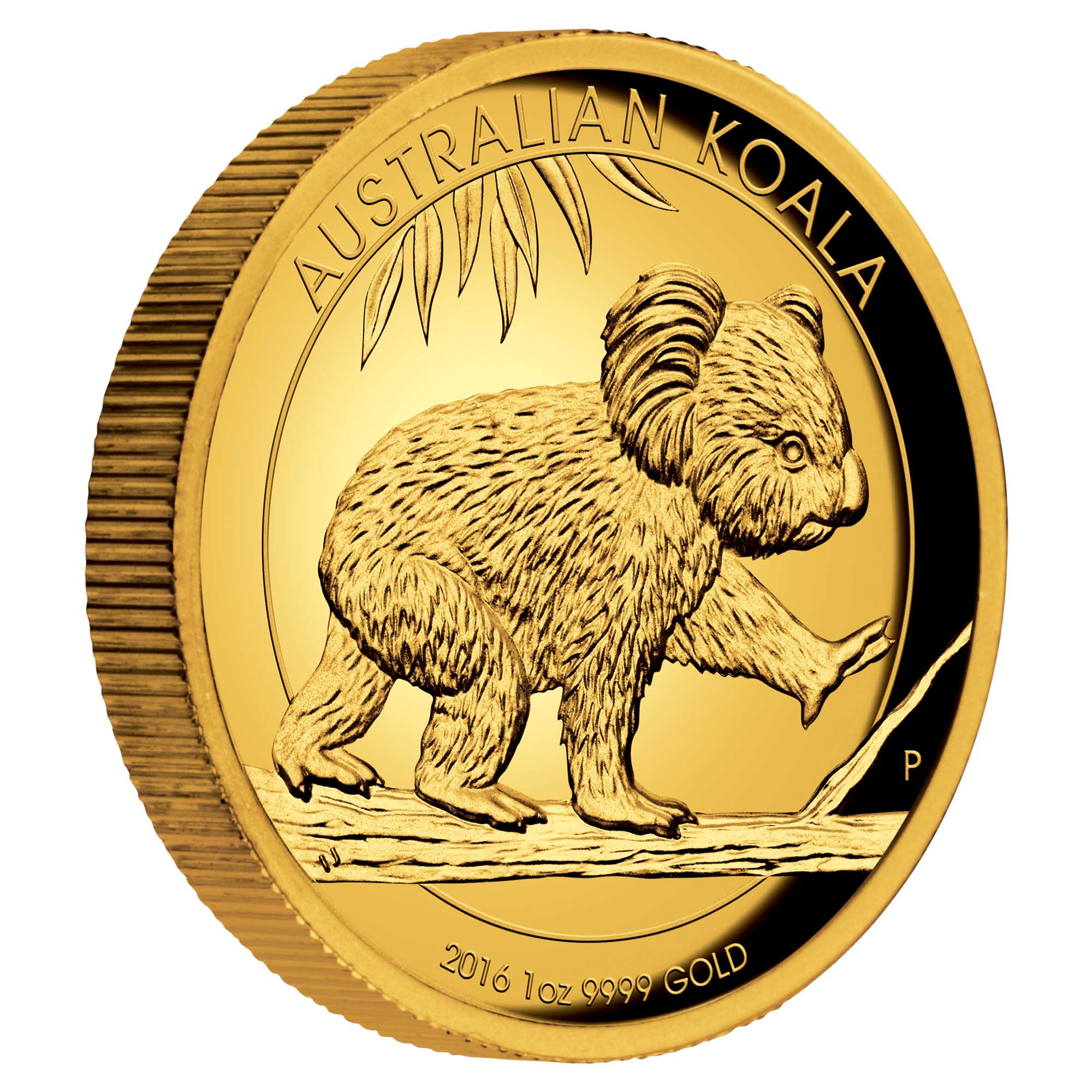 01 australian koala 2016 1oz gold high relief OnEdge