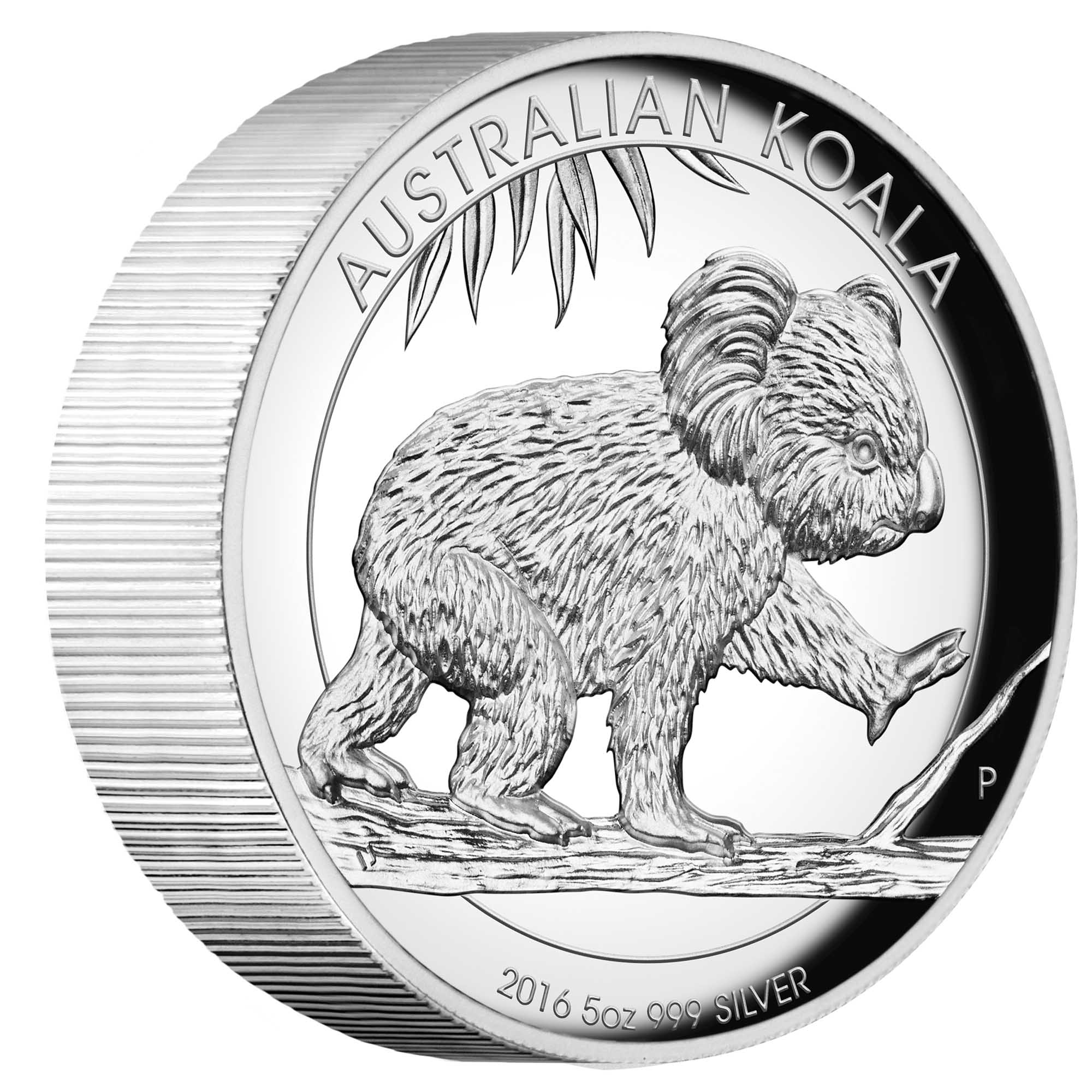 01 australian koala 2016 5oz silver high relief OnEdge