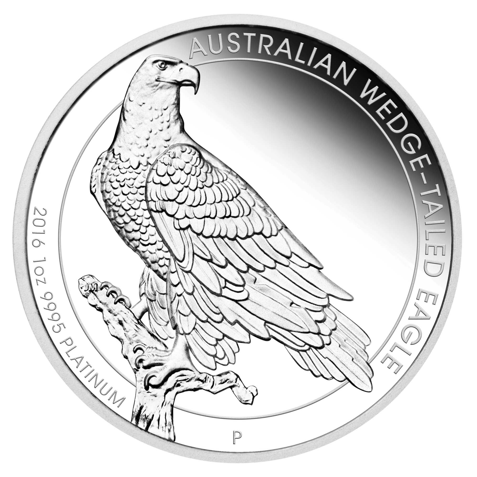 02 2016 AustralianWedgeTailedEagle Platinum 1oz Proof StraightOn HighRes