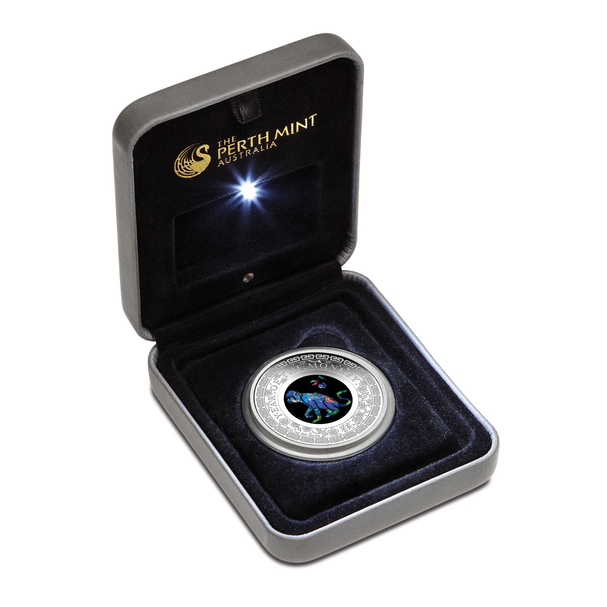 Opal 2016 Year of the Monkey 1oz Silver Proof Coin