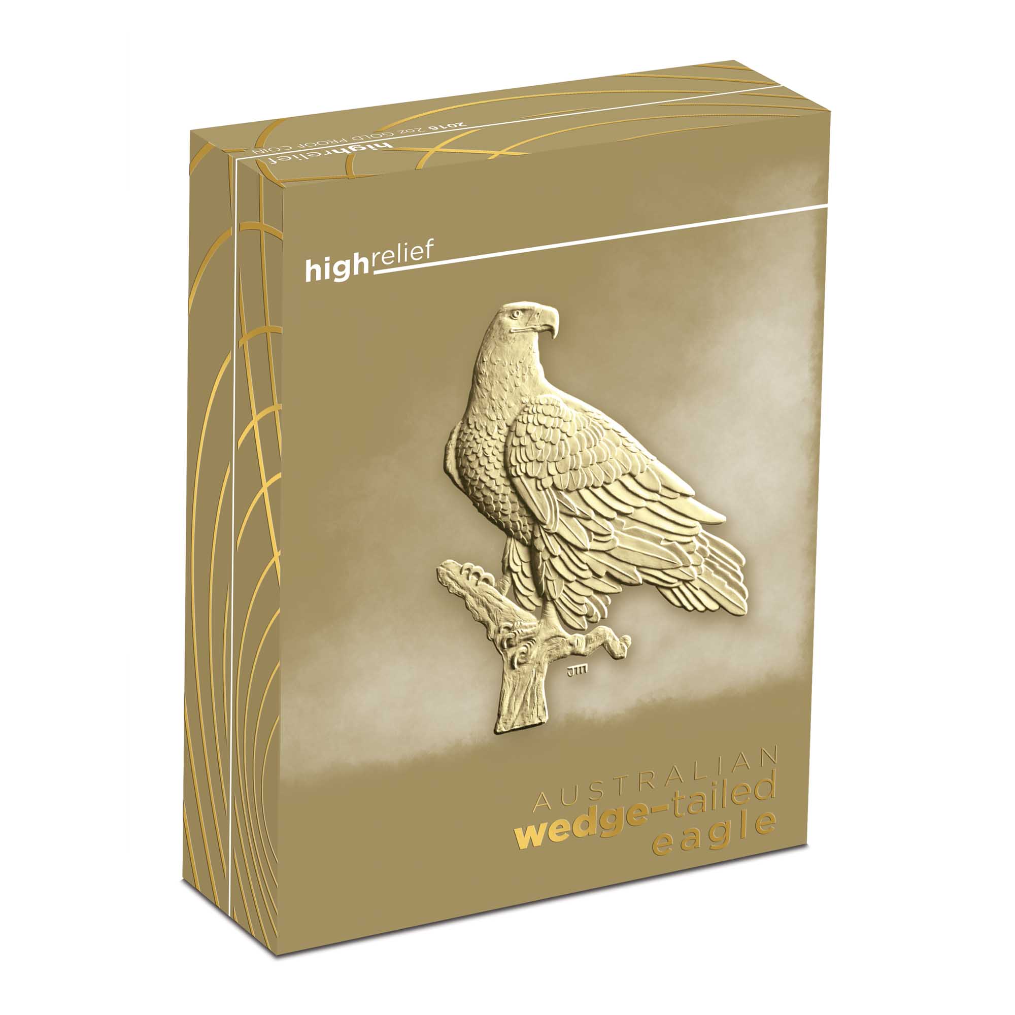 15 2016 AustralianWedgeTailedEagle Gold 2oz Proof HighRelief InShipper HighRes