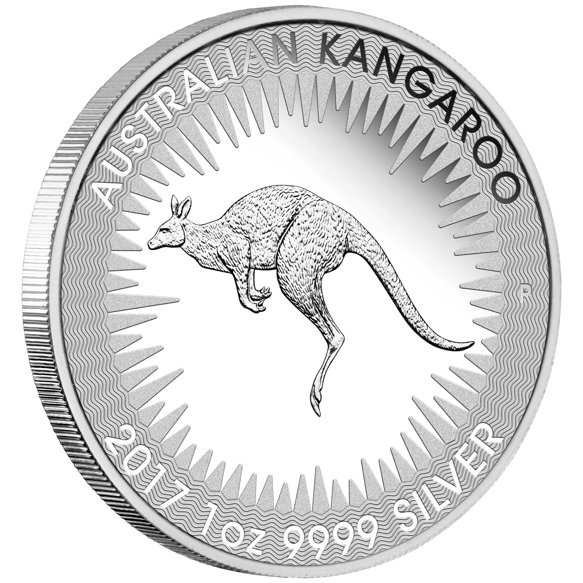 01 australian kangaroo four coin set 2017 silver proof OnEdge