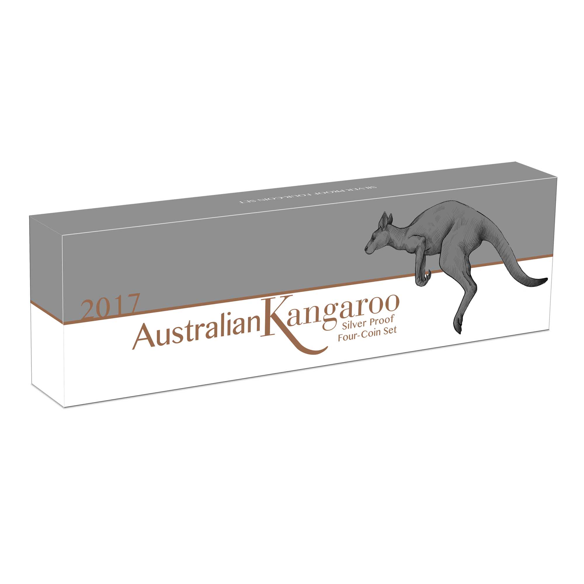014 australian kangaroo four coin set 2017 silver proof InShipper