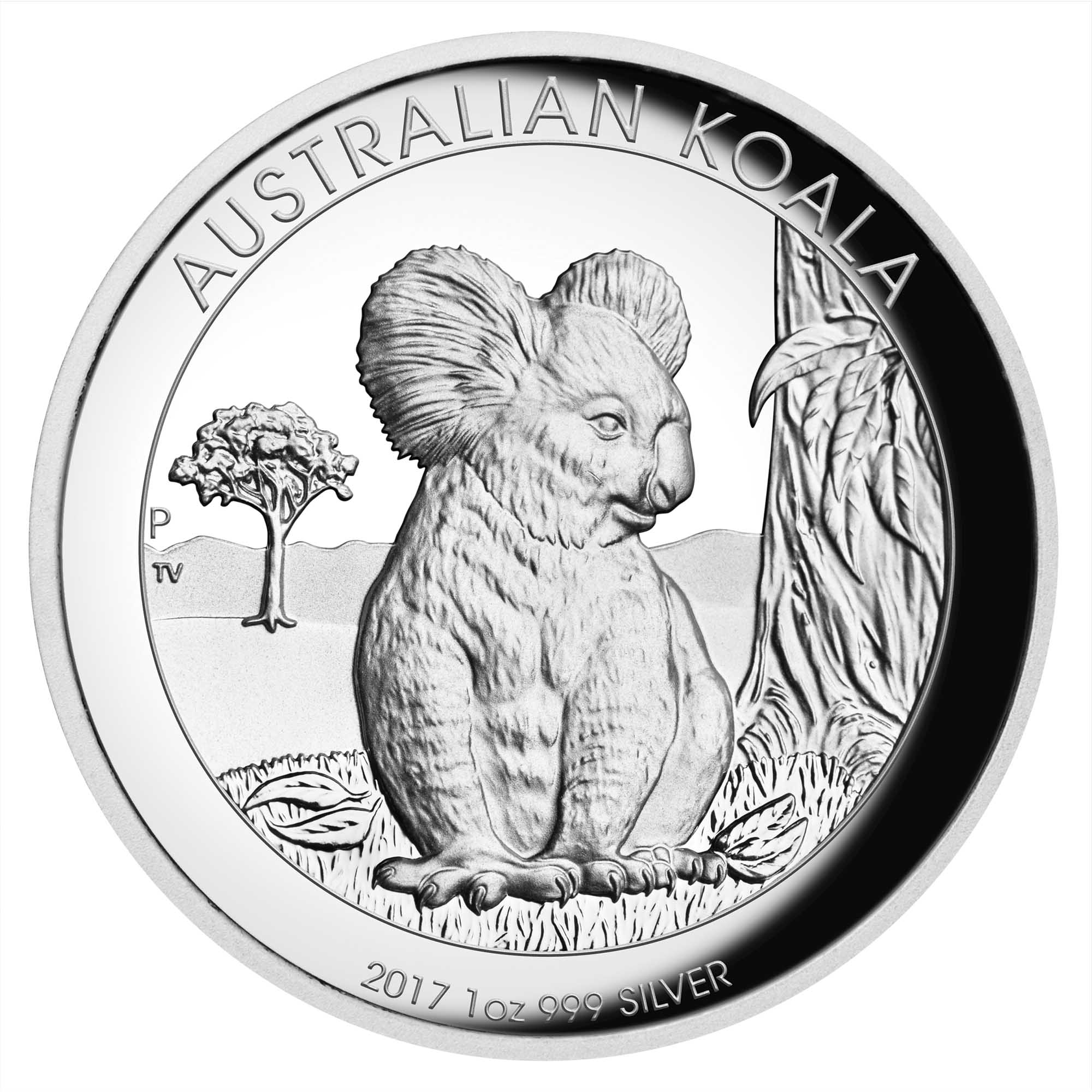 02 australian koala 2017 1oz silver proof high relief StraightOn