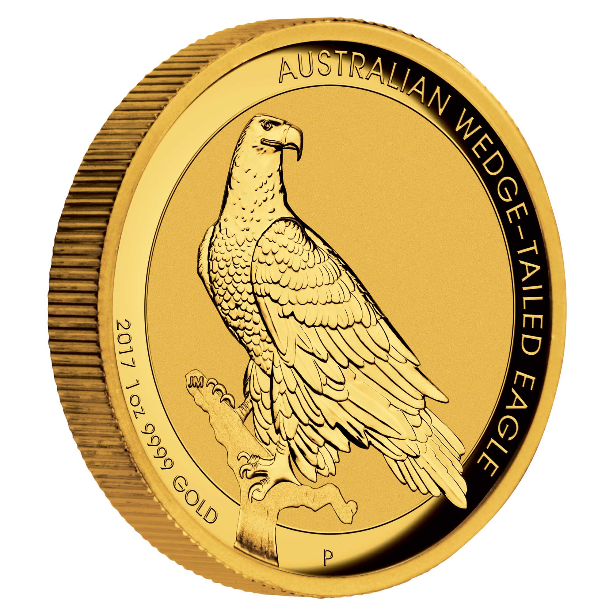 01 2017 AustralianWedgeTailedEagle Gold 1oz HighRelief OnEdge HighRes