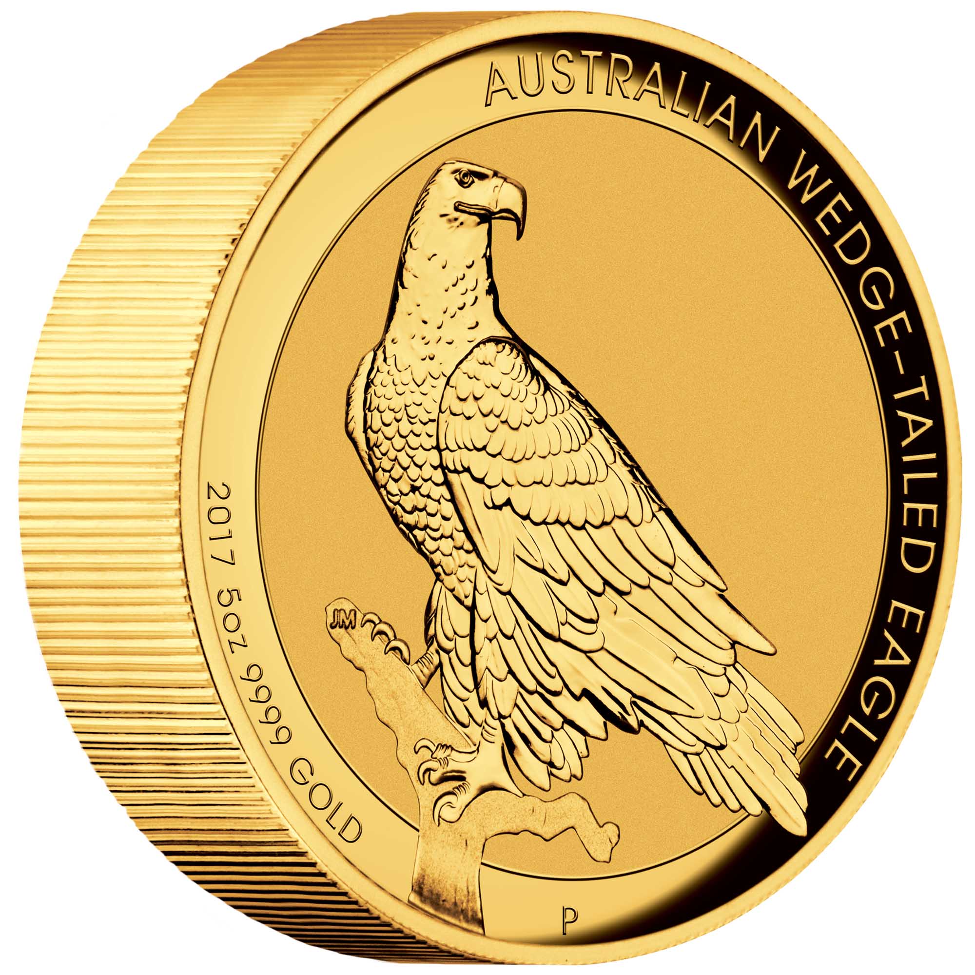 01 2017 AustralianWedgeTailedEagle Gold 5oz HighRelief OnEdge HighRes