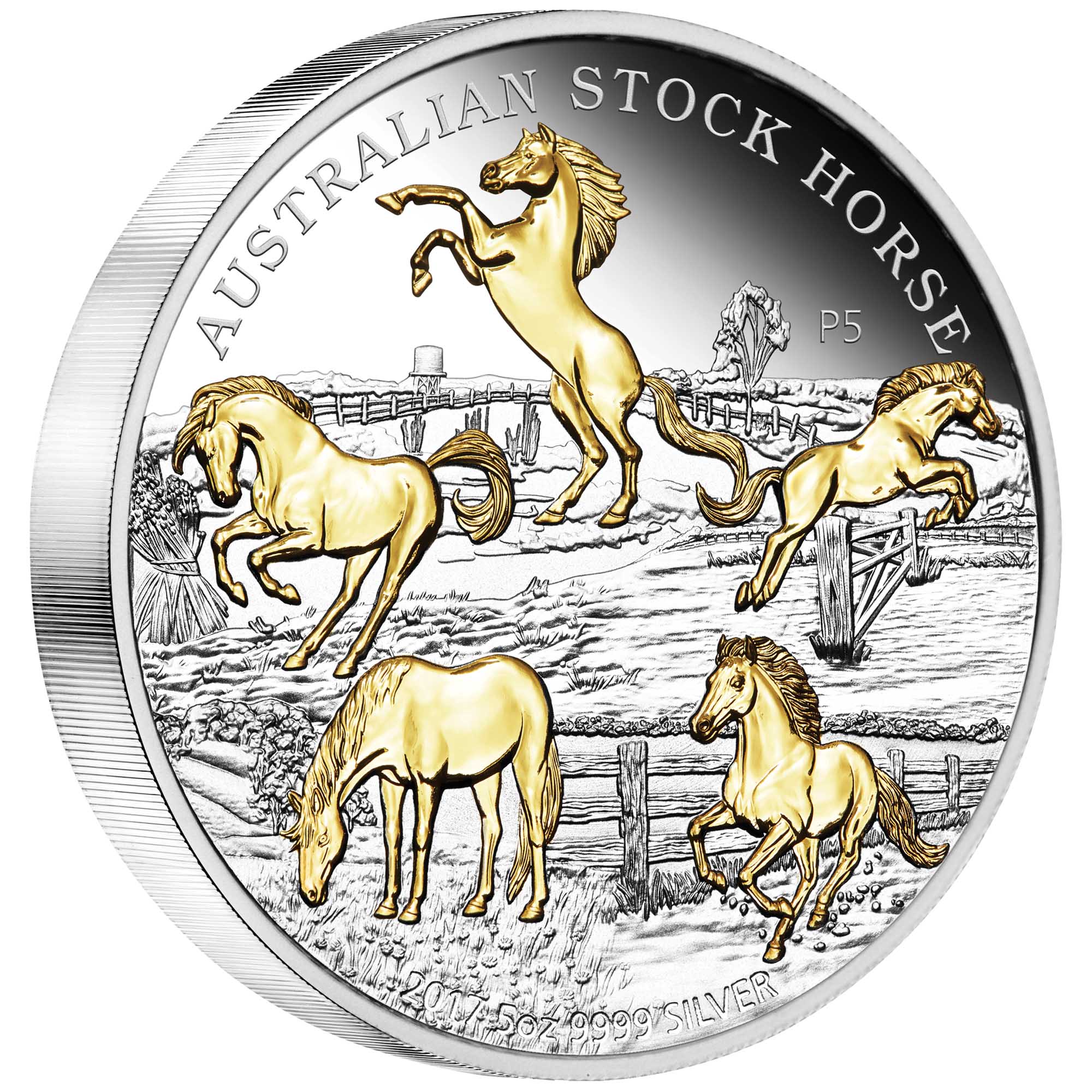 01 2017 Australian Stockhorse 5oz Silver Gilded OnEdge HighRes