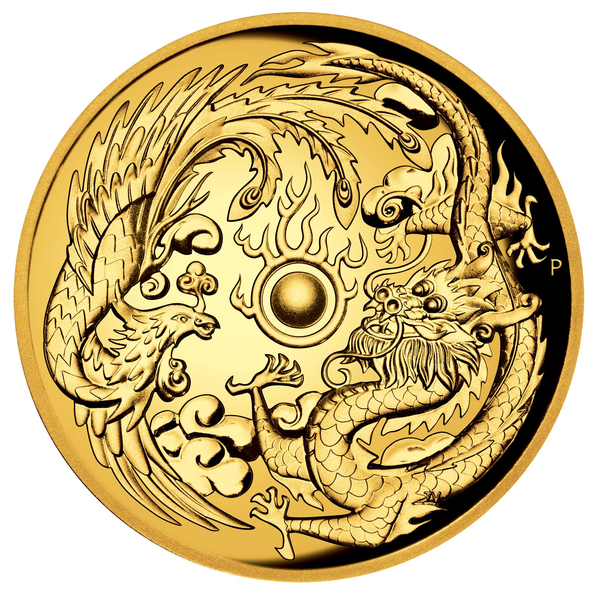 Dragon and Phoenix 2017 2oz High Relief Gold Proof Coin
