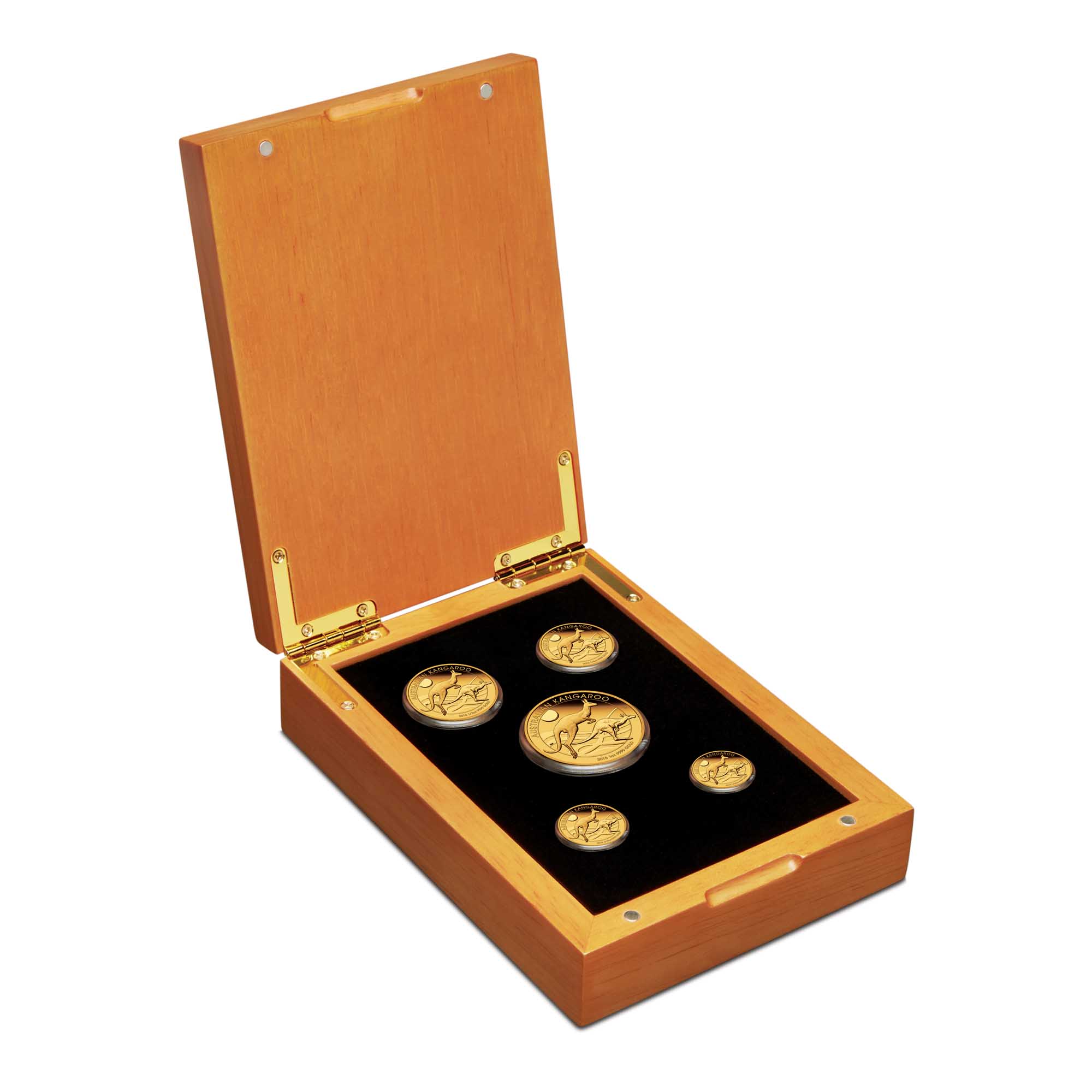014 australian kangaroo five coin set 2018 gold proof InCase