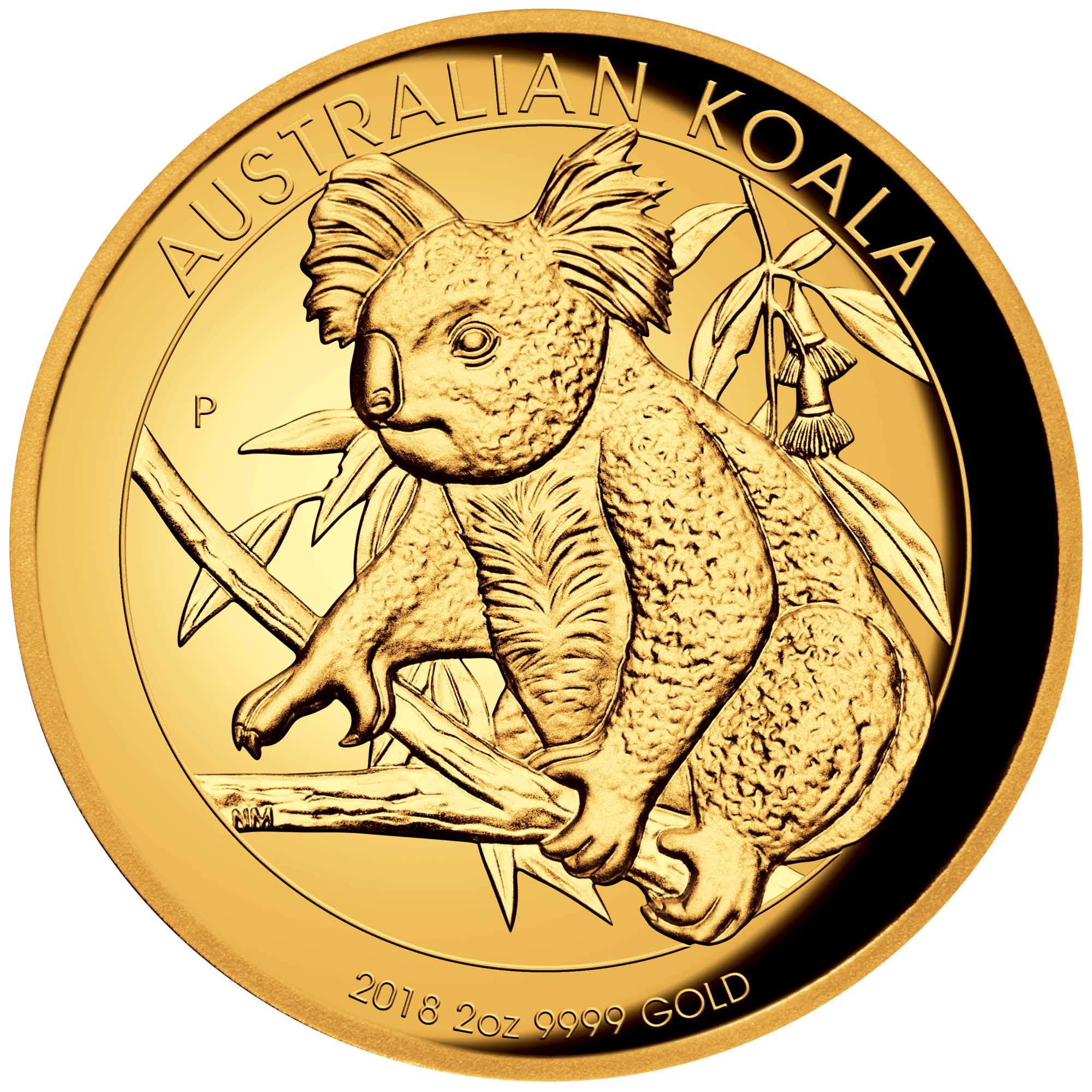02 australian koala 2018 2oz gold proof high relief StraightOn