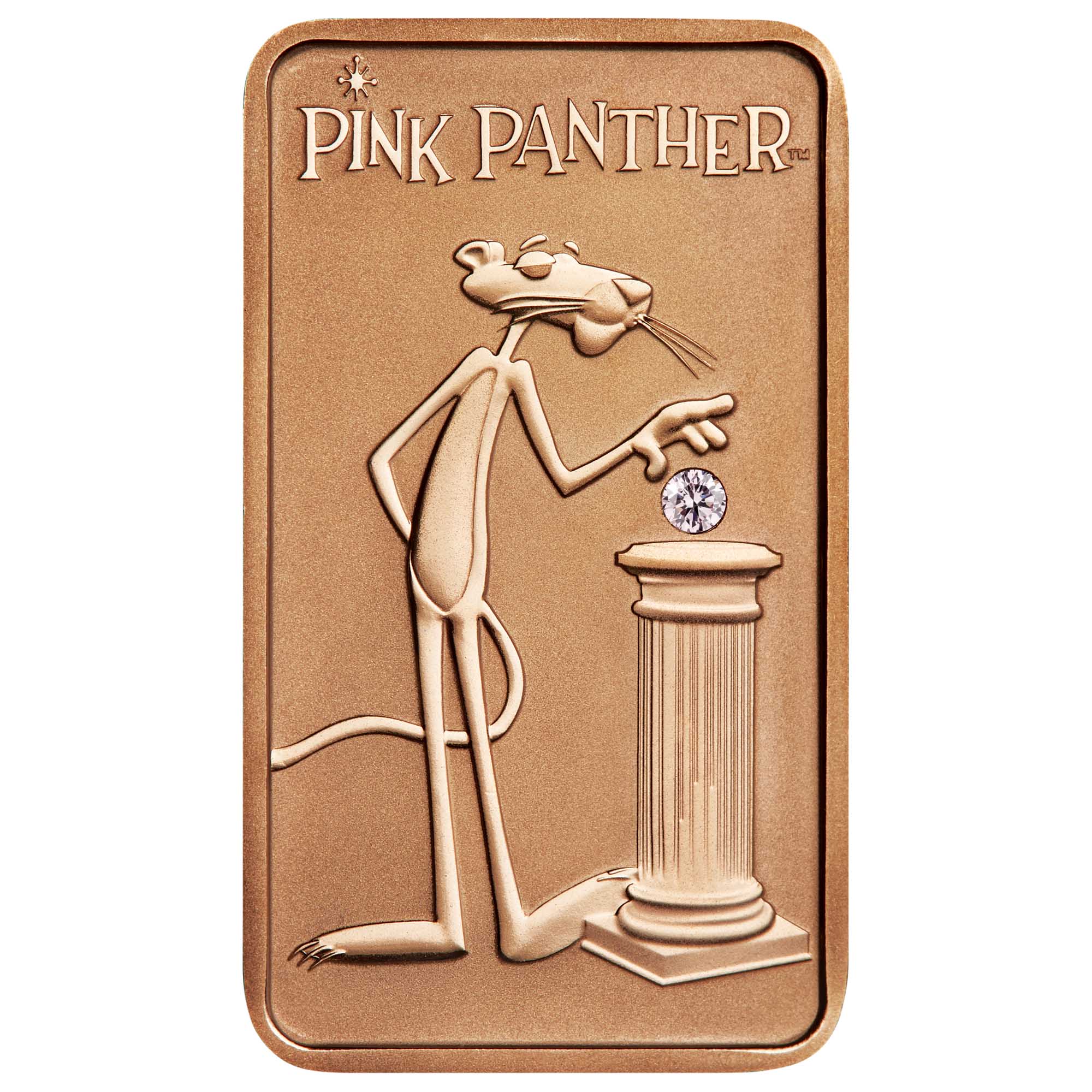 02 Pink Panther 1oz Pink Gold Pink Diamond Ingot StraightOn HighRes
