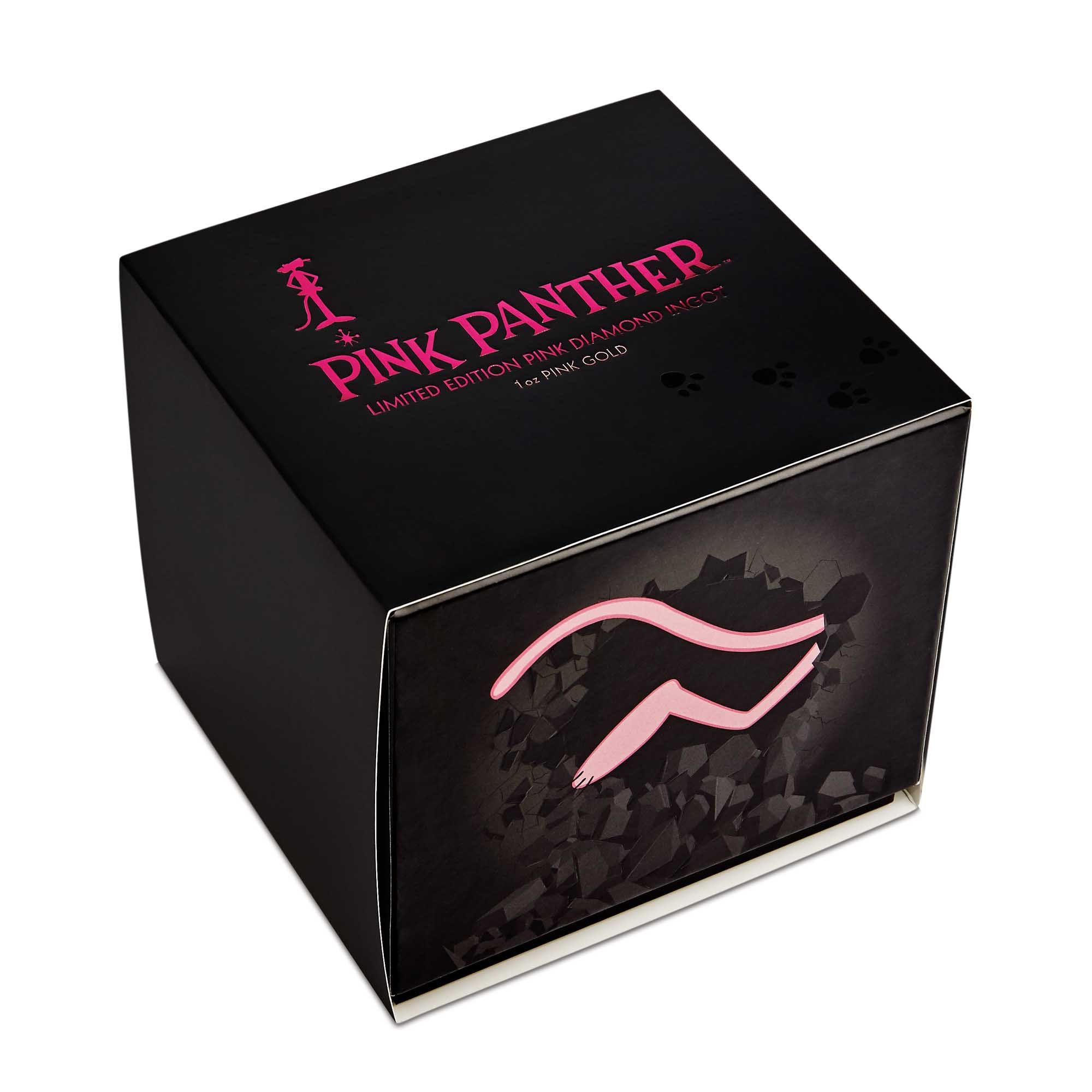07 Pink Panther 2018 1oz Pink Gold Pink Diamond Ingot shipper HighRes