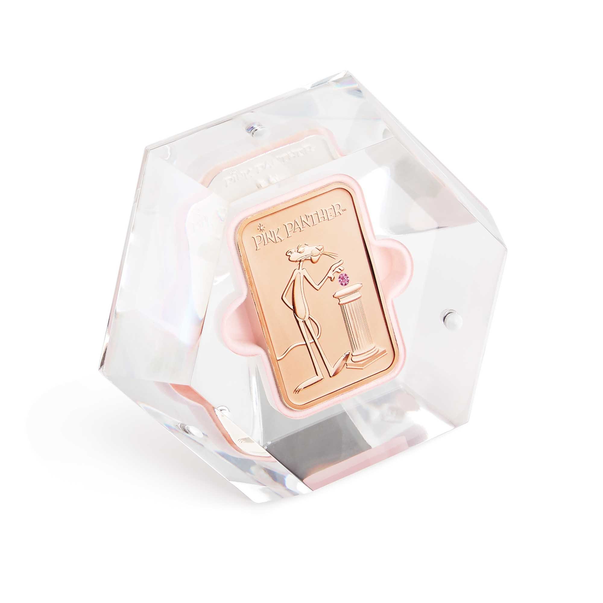 08 Pink Pink Panther 2018 10oz Pink Gold Pink Diamond Ingot InCase1 HighRes