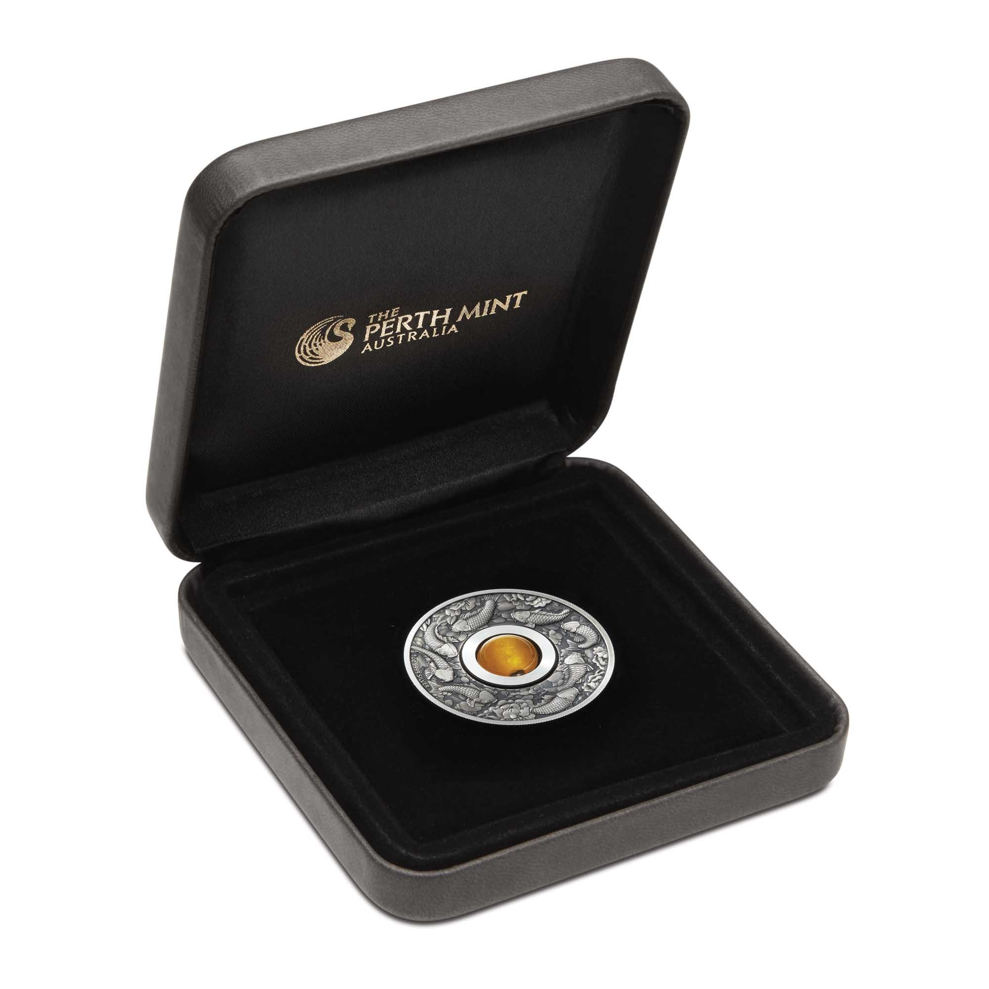 06 good luck rotating charm 2018 1oz silver antiqued InCase