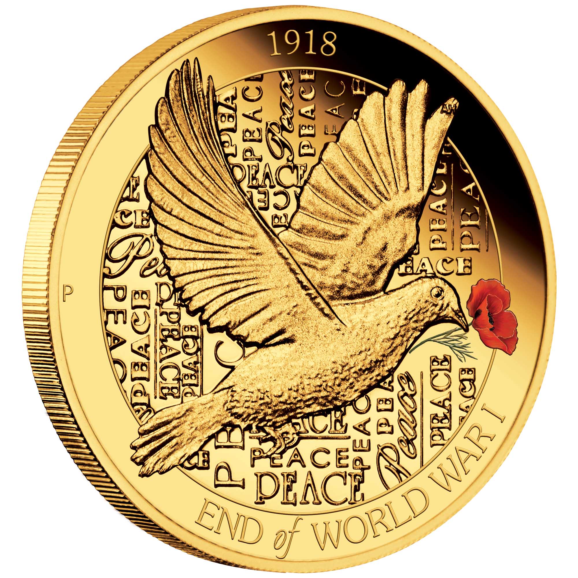 01 2018 End of WWI 1 4oz Gold Proof OnEdge HighRes