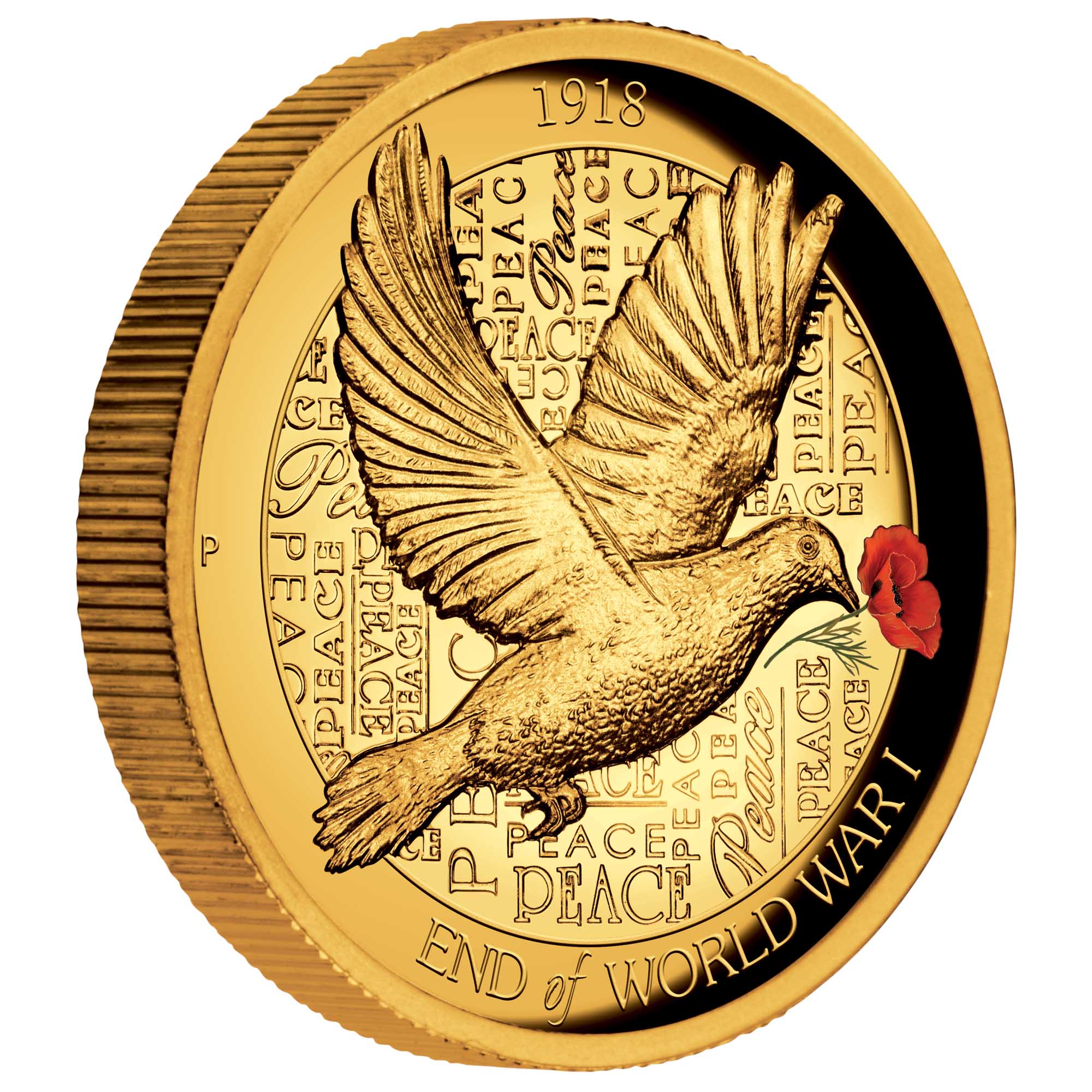 05 2018 End of WWI  Gold Proof HR OnEdge HighRes