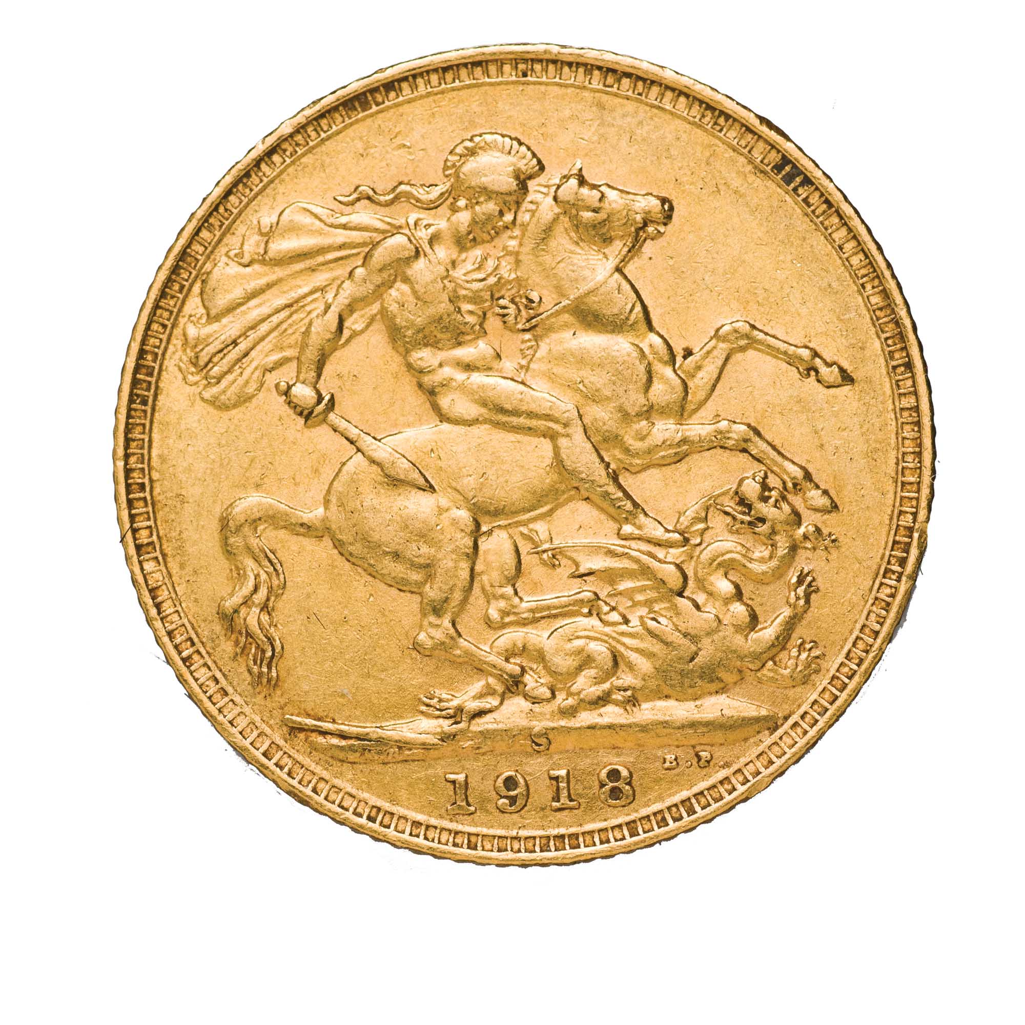 01 1918 gold sovereign mintmark trio 2018 gold StraightOn