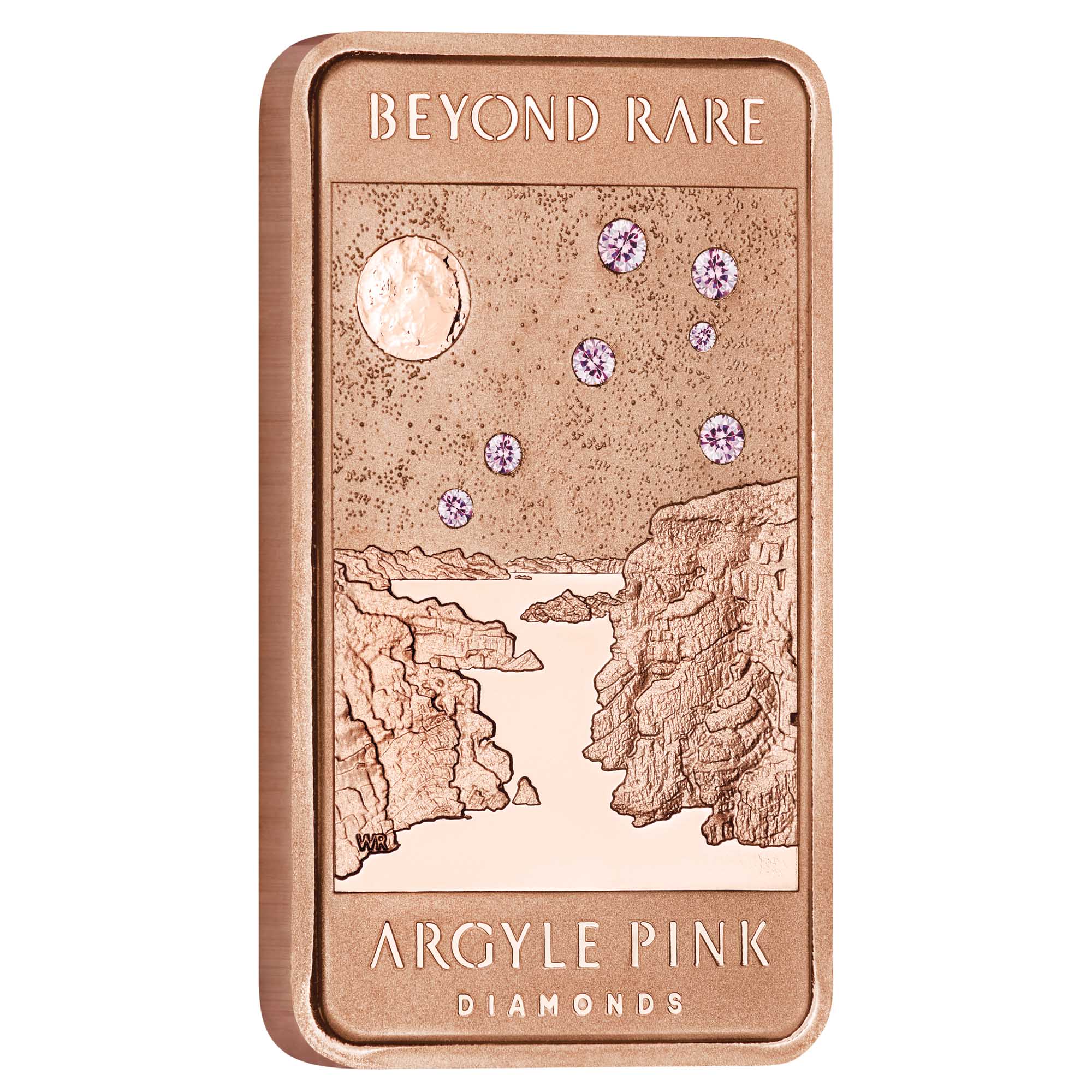 01 lake argyle pink diamond ingot 2018 1oz gold OnEdge