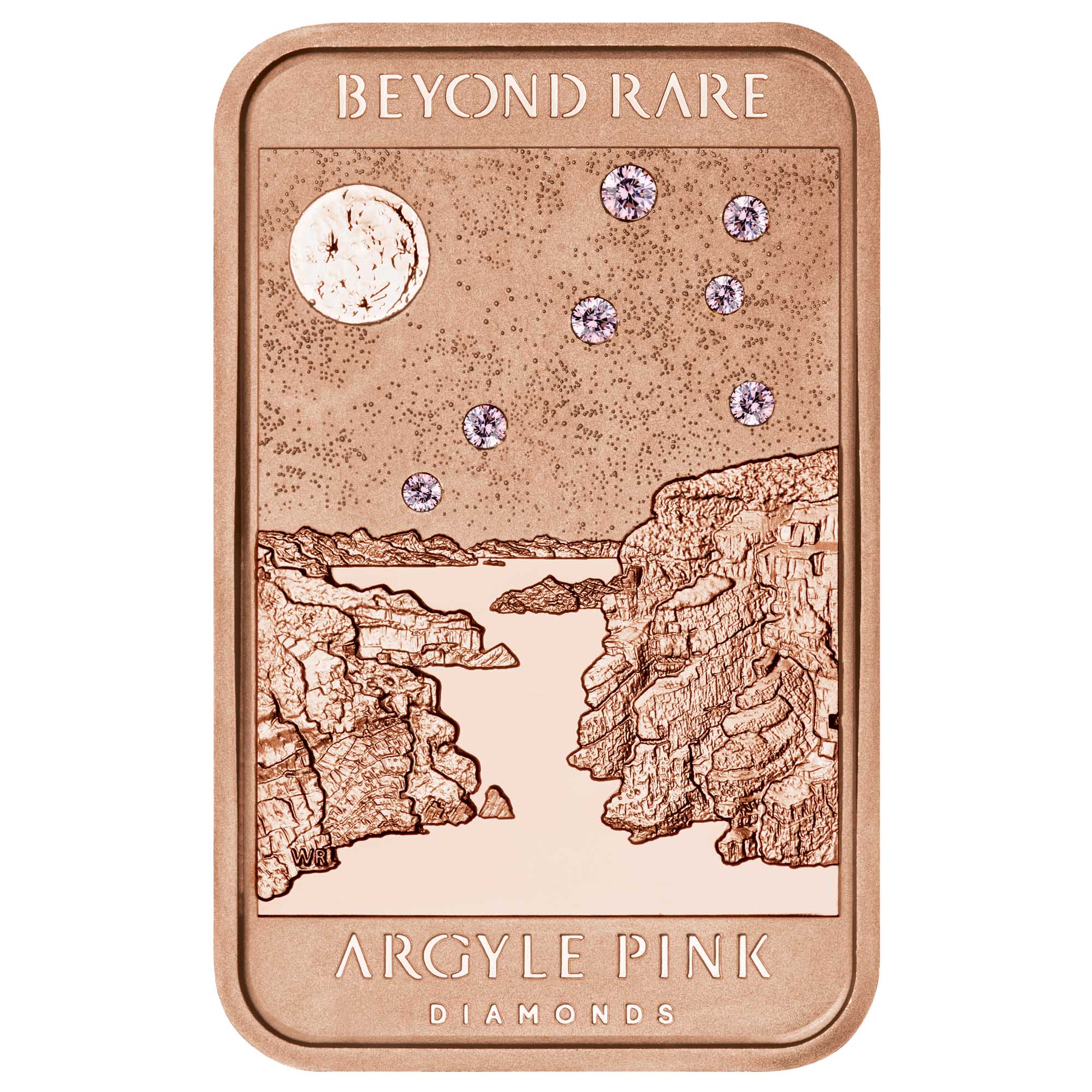 01 lake argyle pink diamond ingot 2018 10oz gold StraightOn