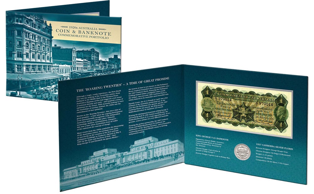 08 1920s Coin and Banknote Commemorative Folder Packaging