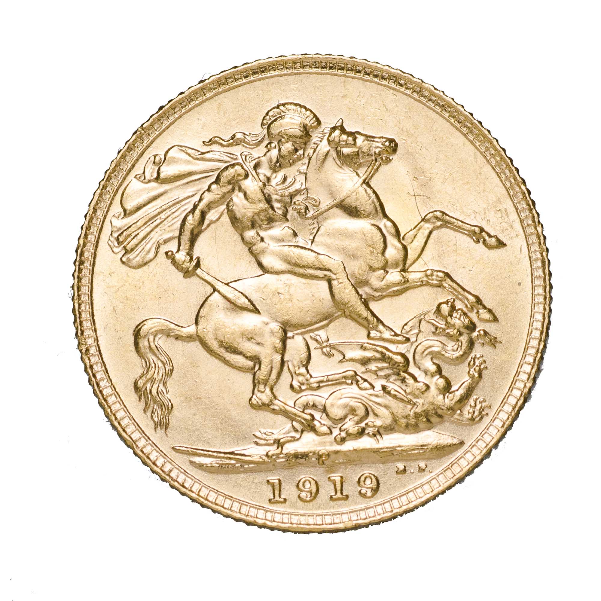 01 1919 king george v perth mint gold sovereign 2018 gold StraightOn