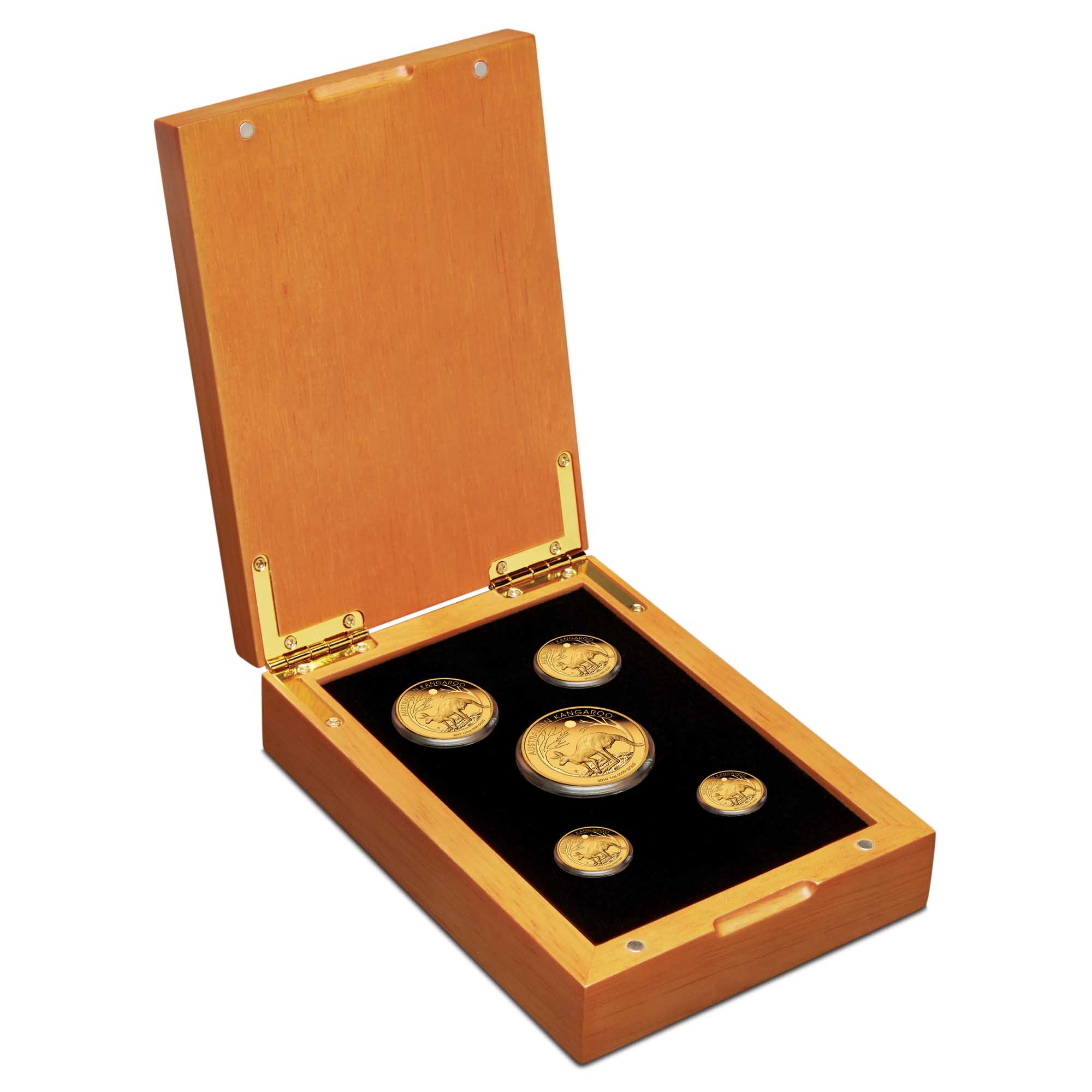 04 australian kangaroo five coin set 2019 gold proof InCase