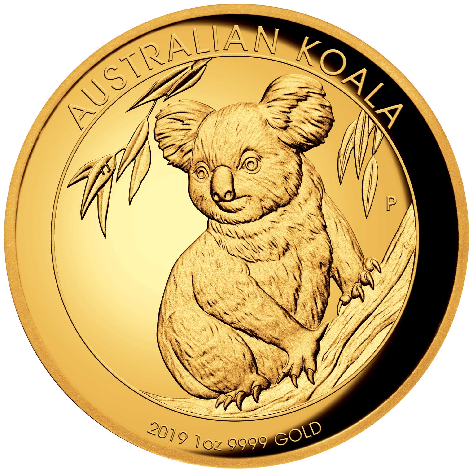 02 australian koala 2019 1oz gold proof high relief StraightOn