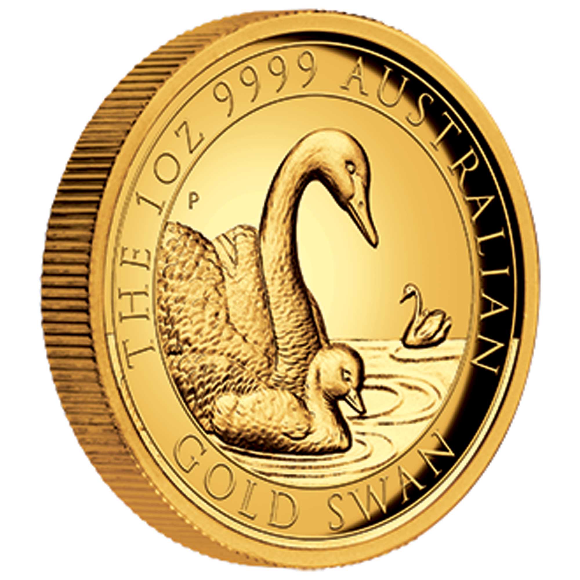 01 2019 Swan Gold 1oz Proof HR OnEdge Actual